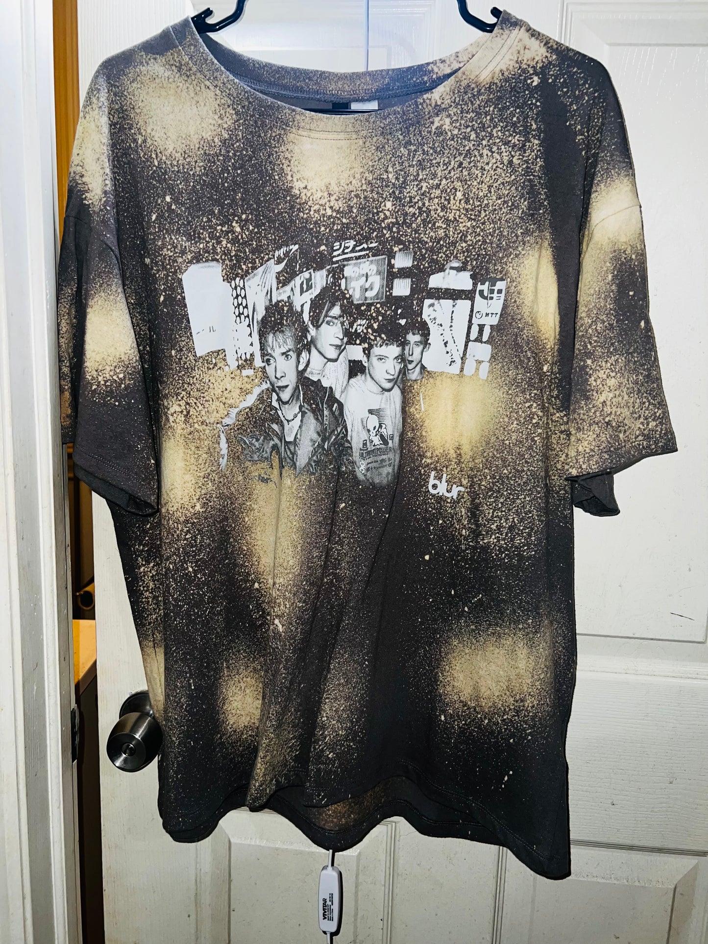 Bleached Blur Oversized Distressed Tee