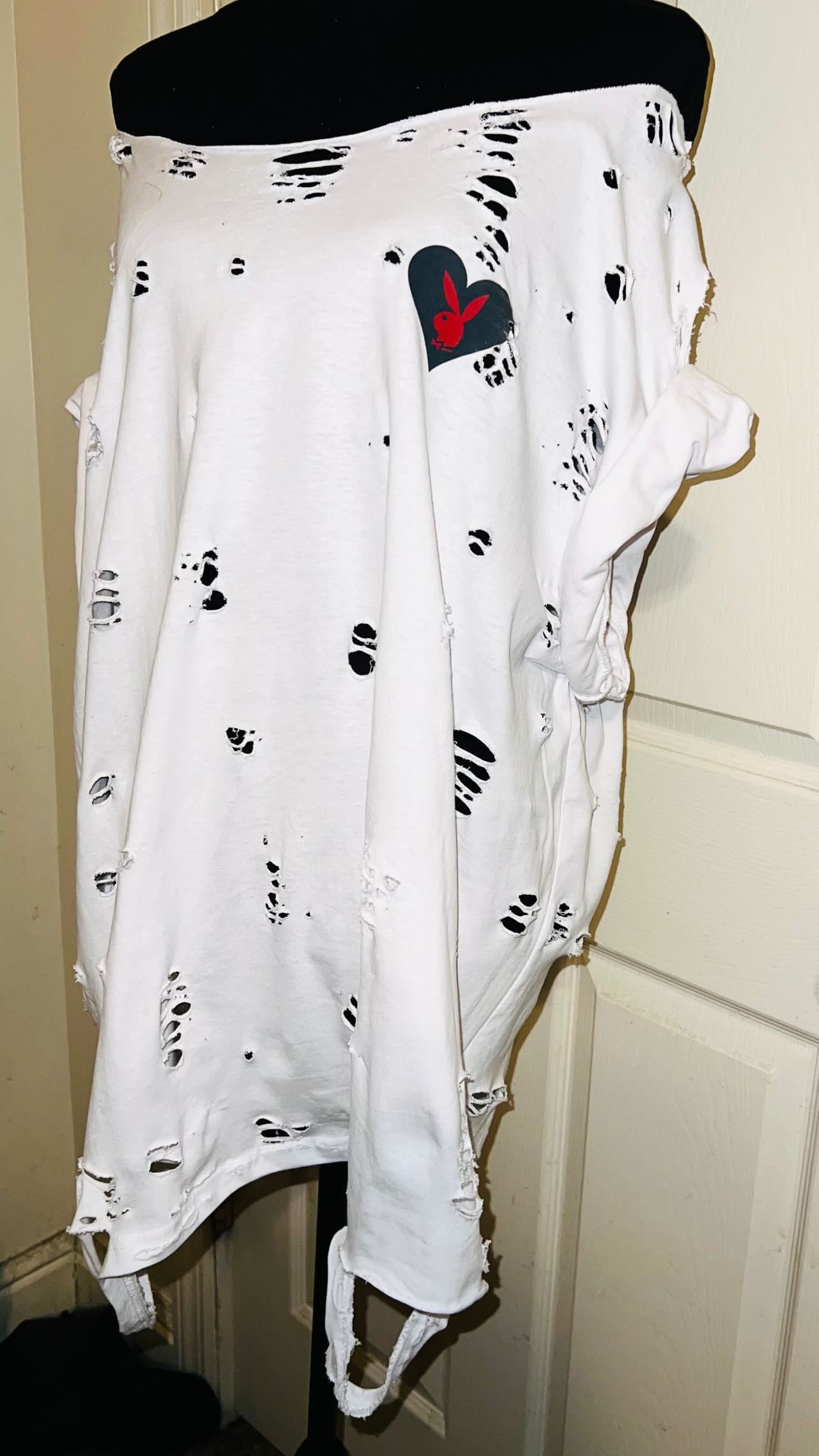 Playboy Double Sided Oversized Distressed Tee