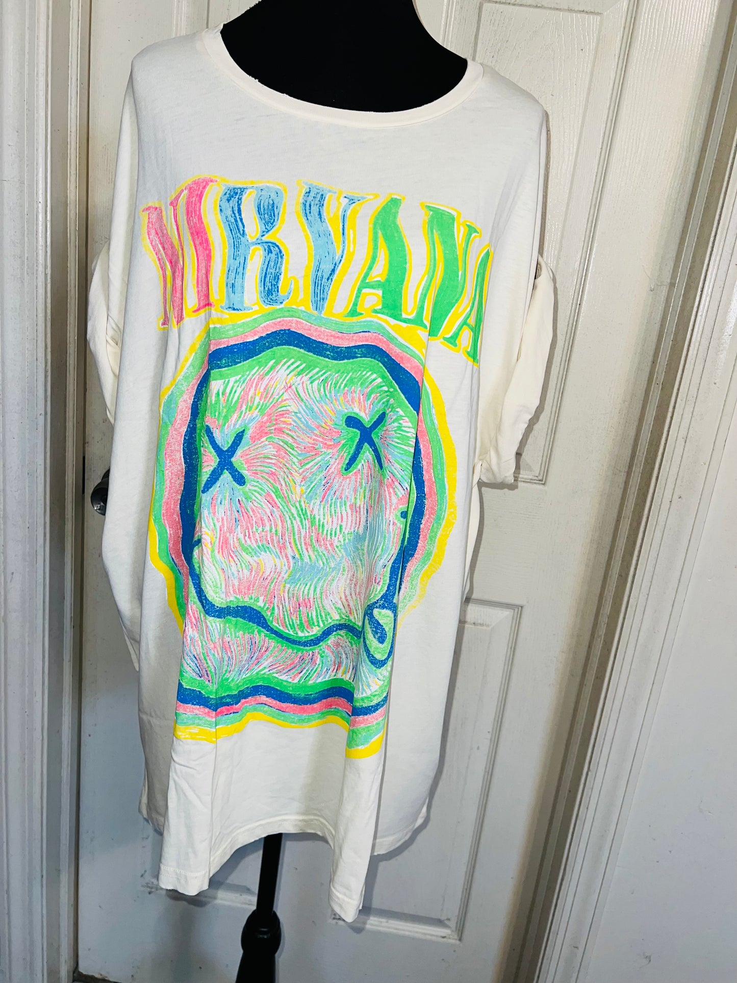 Nirvana Oversized Distressed Tee