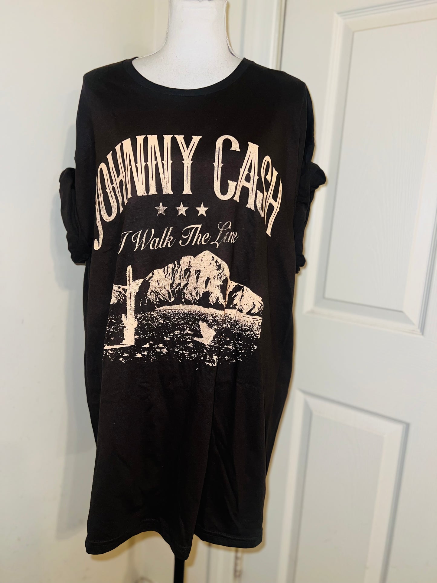 Johnny Cash Oversized Distressed Tee