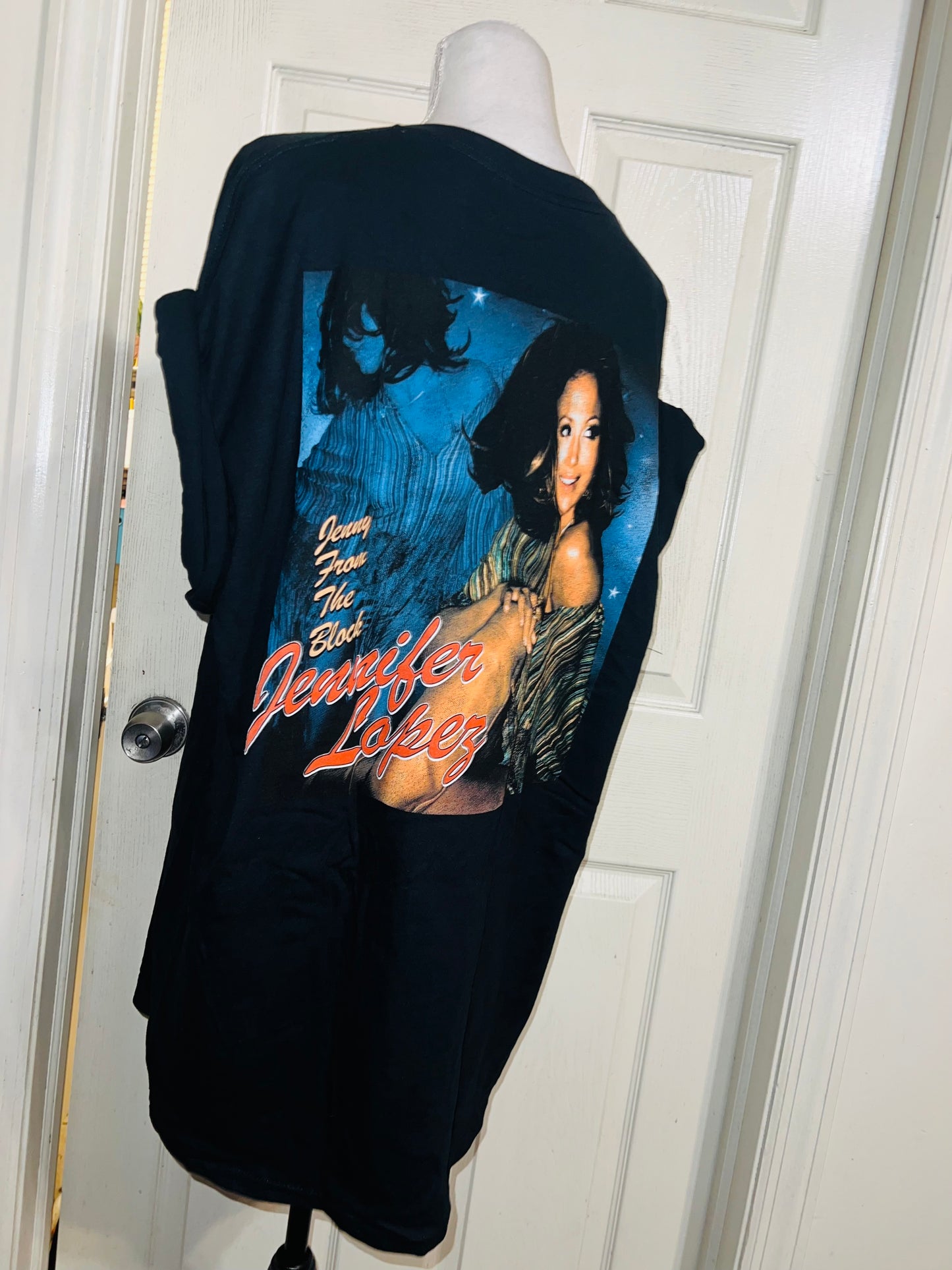 Jennifer Lopez Double Sided Vintage Style Distressed Tee