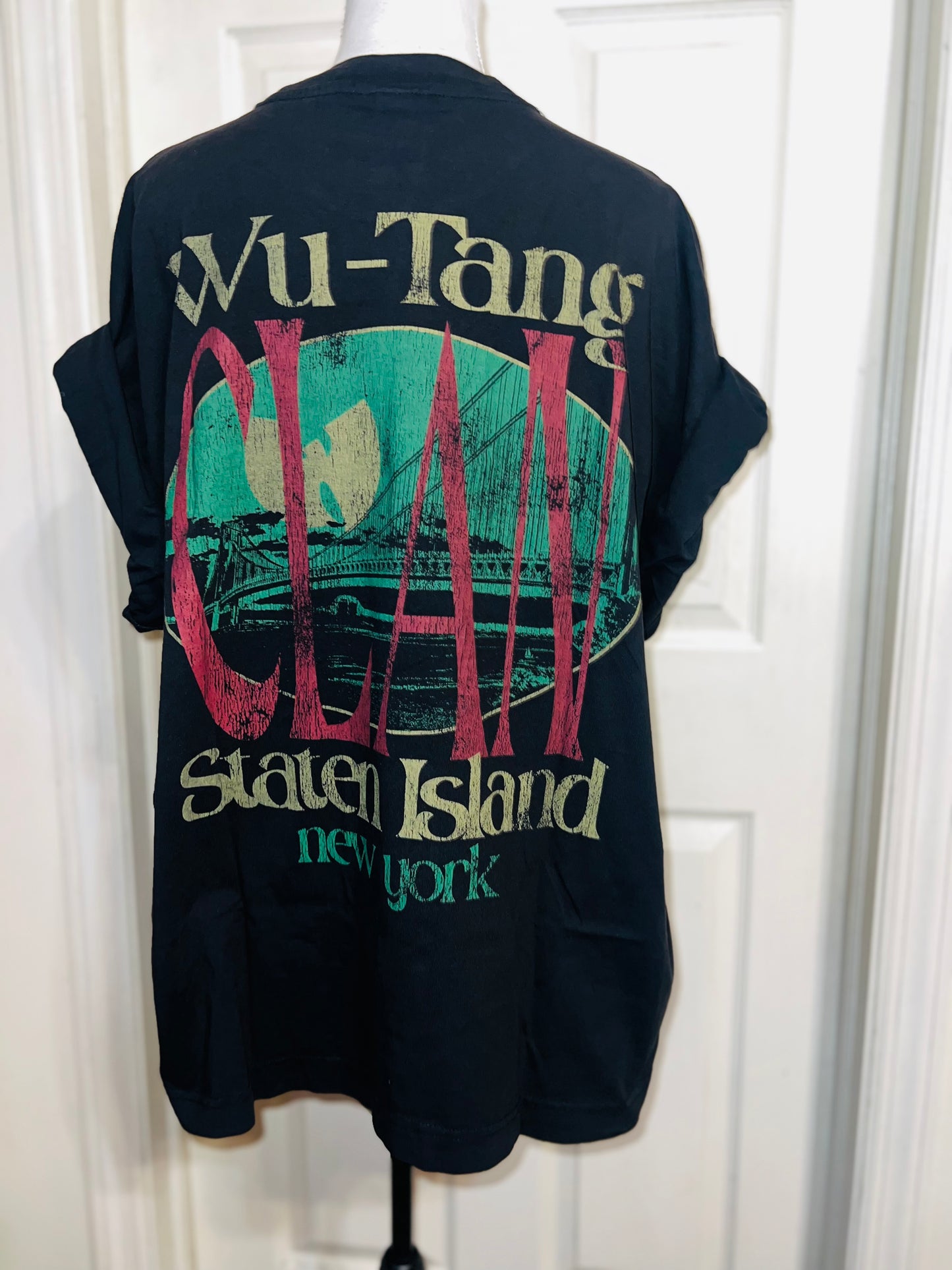 Wu-Tang Clan Double Sided Oversized Distressed Tee