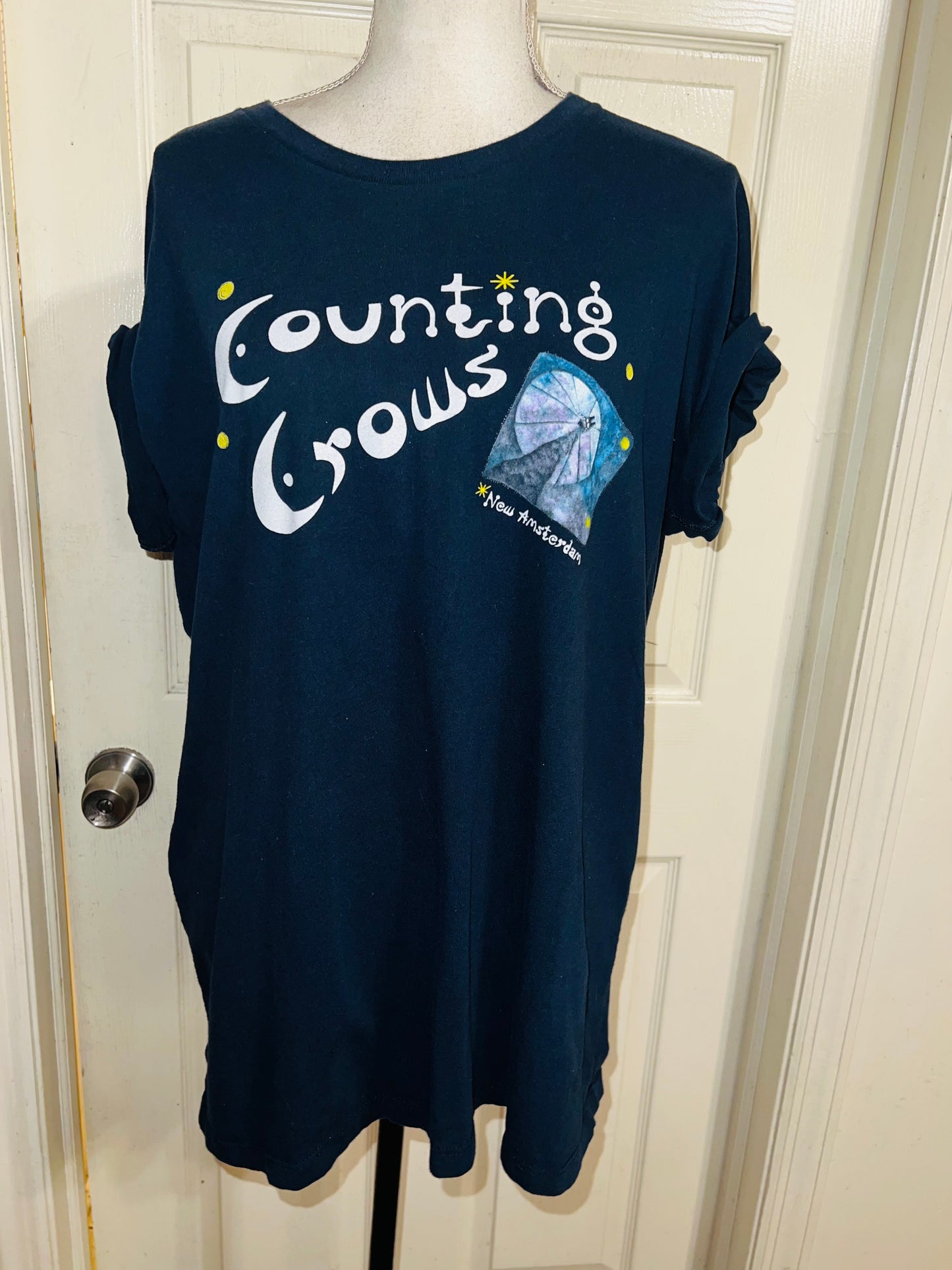 Counting Crows Double Sided Oversized Distressed Tee