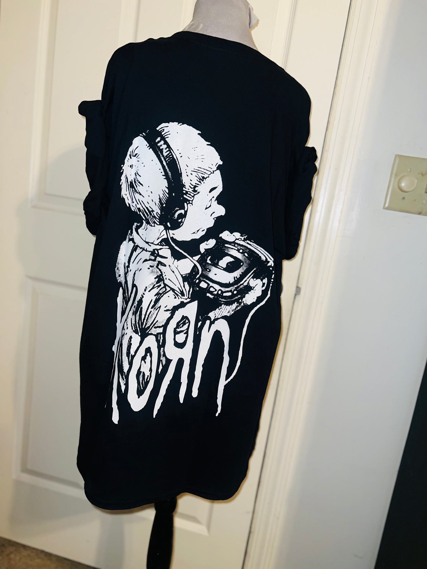 Korn Double Sided Oversized Distressed Tee
