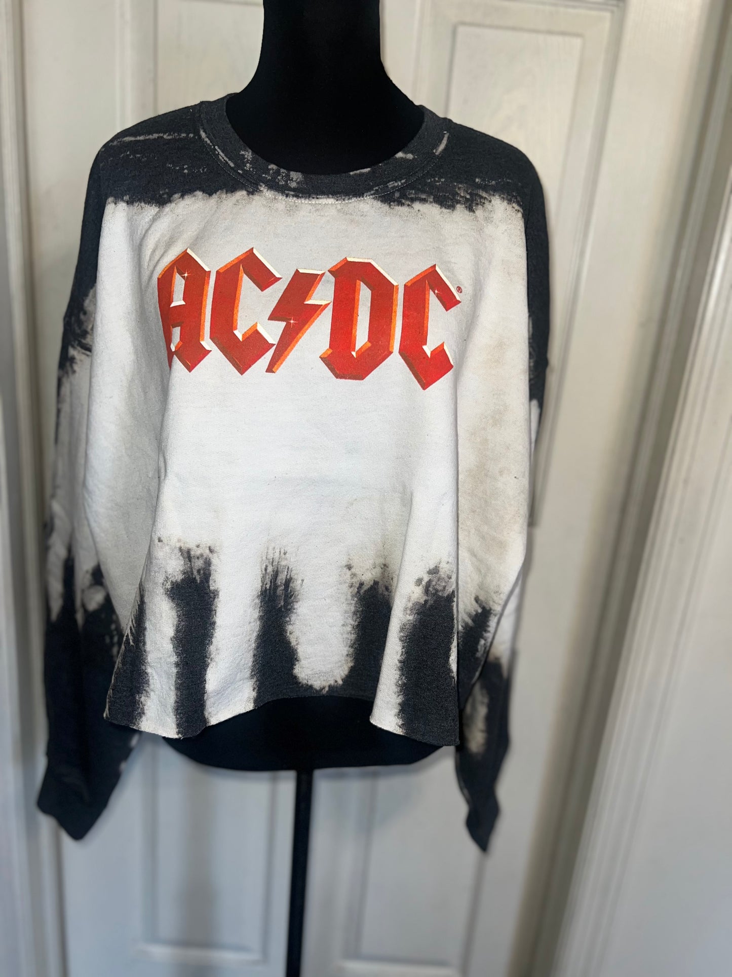 AC/DC Oversized Distressed Sweatshirt