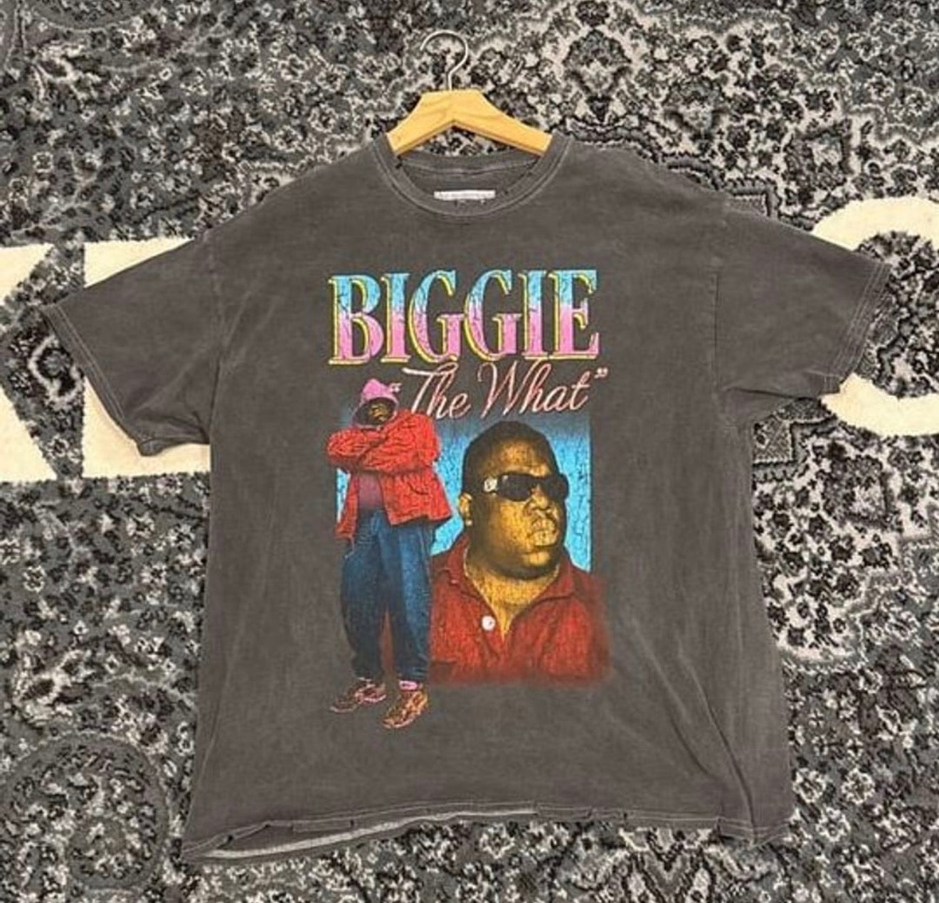 Biggie Smalls Oversized Distressed Tee