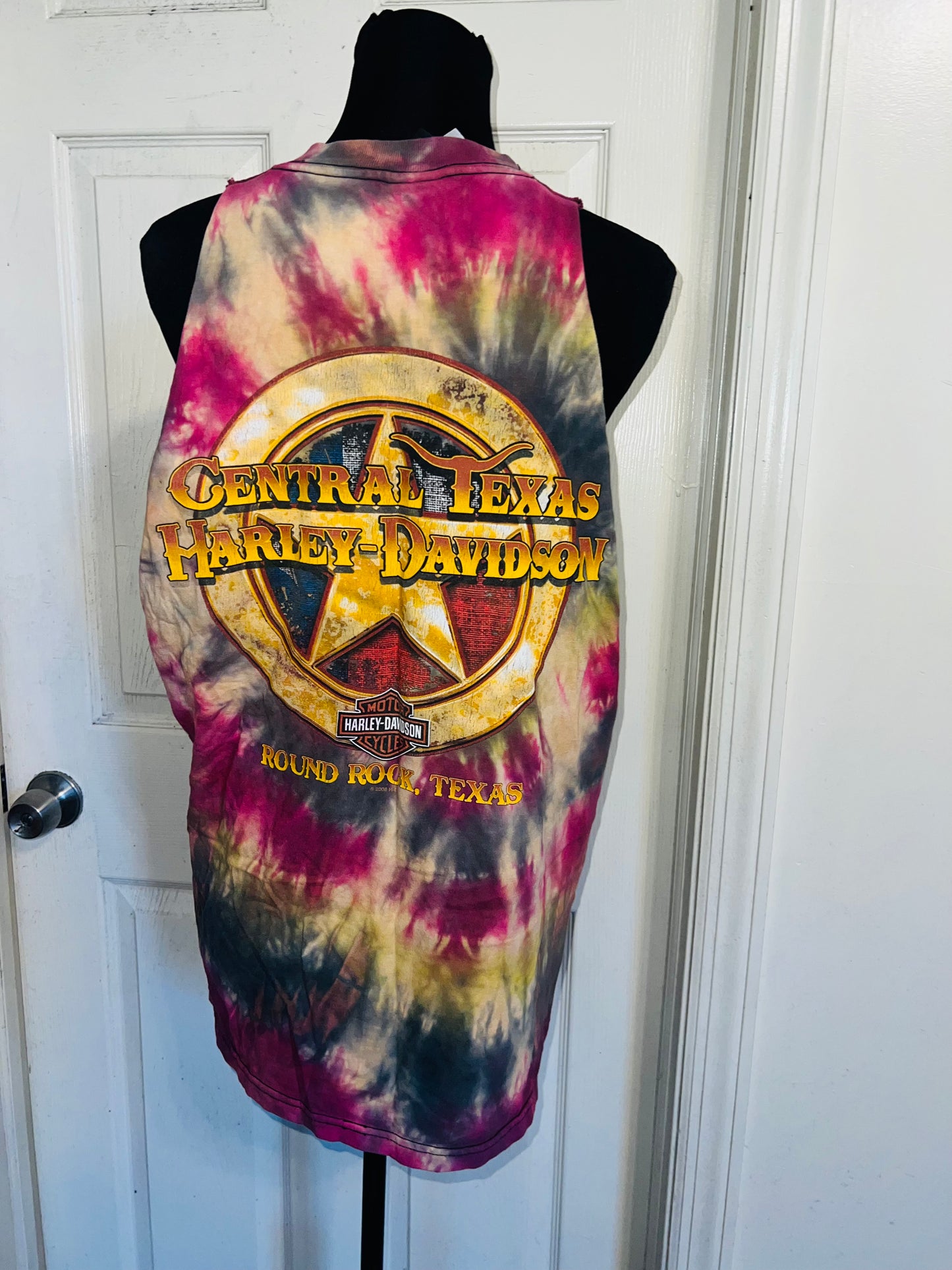 Harley Davidson Double Sided Oversized Distressed Tank