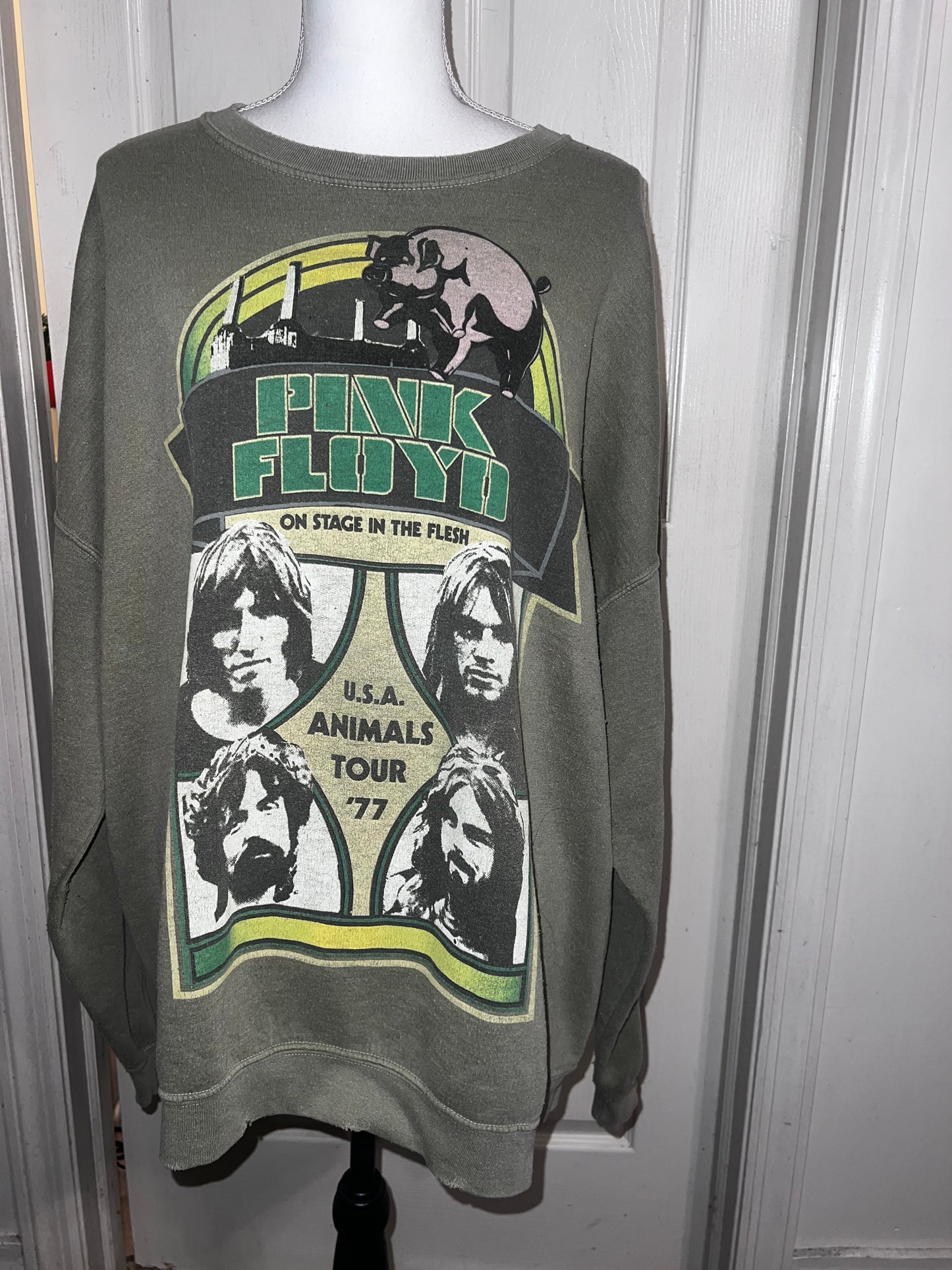 Pink Floyd Oversized Distressed Sweatshirt