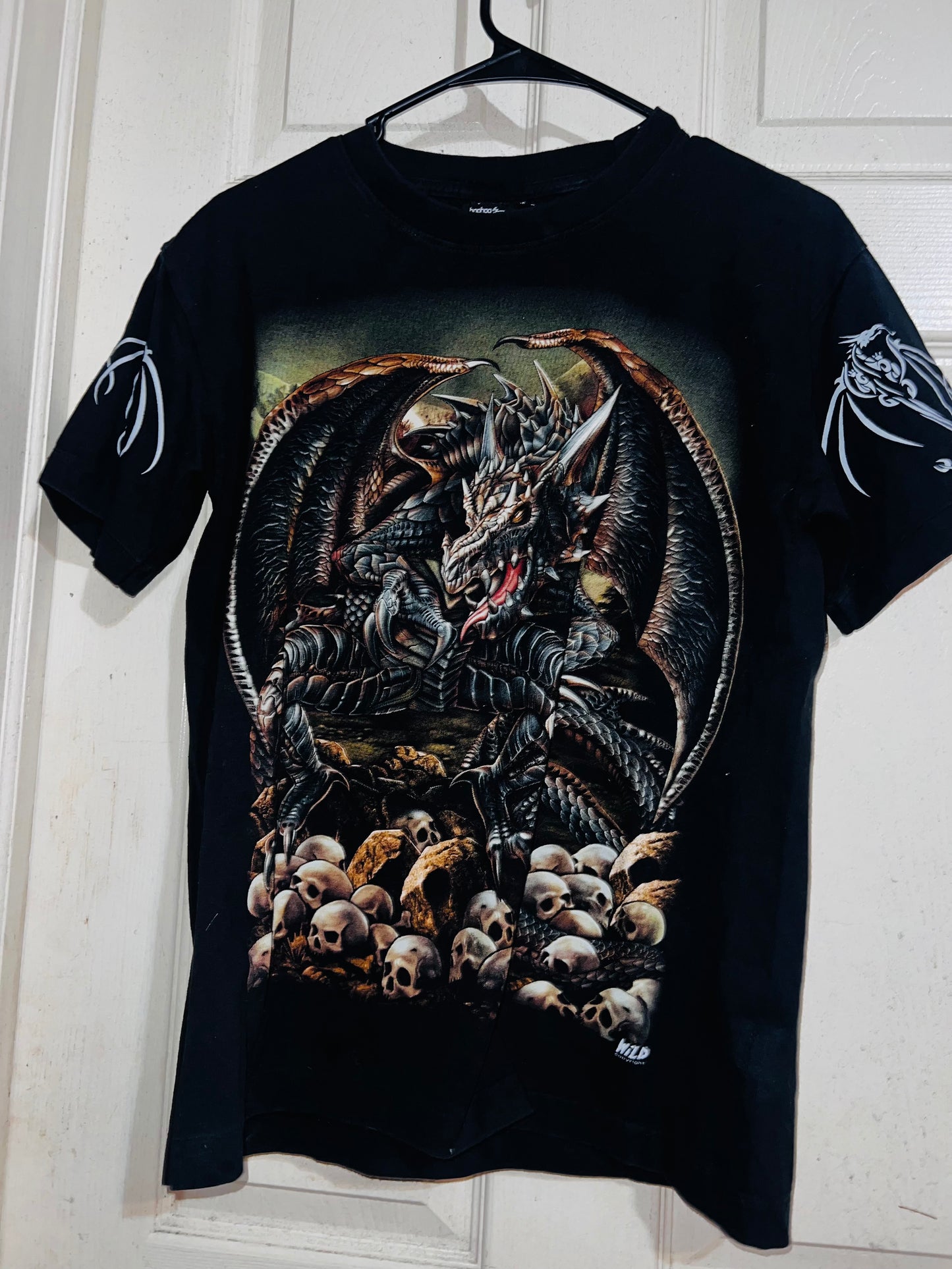 Dragon & Skulls Double Sided Vintage Oversized Tee