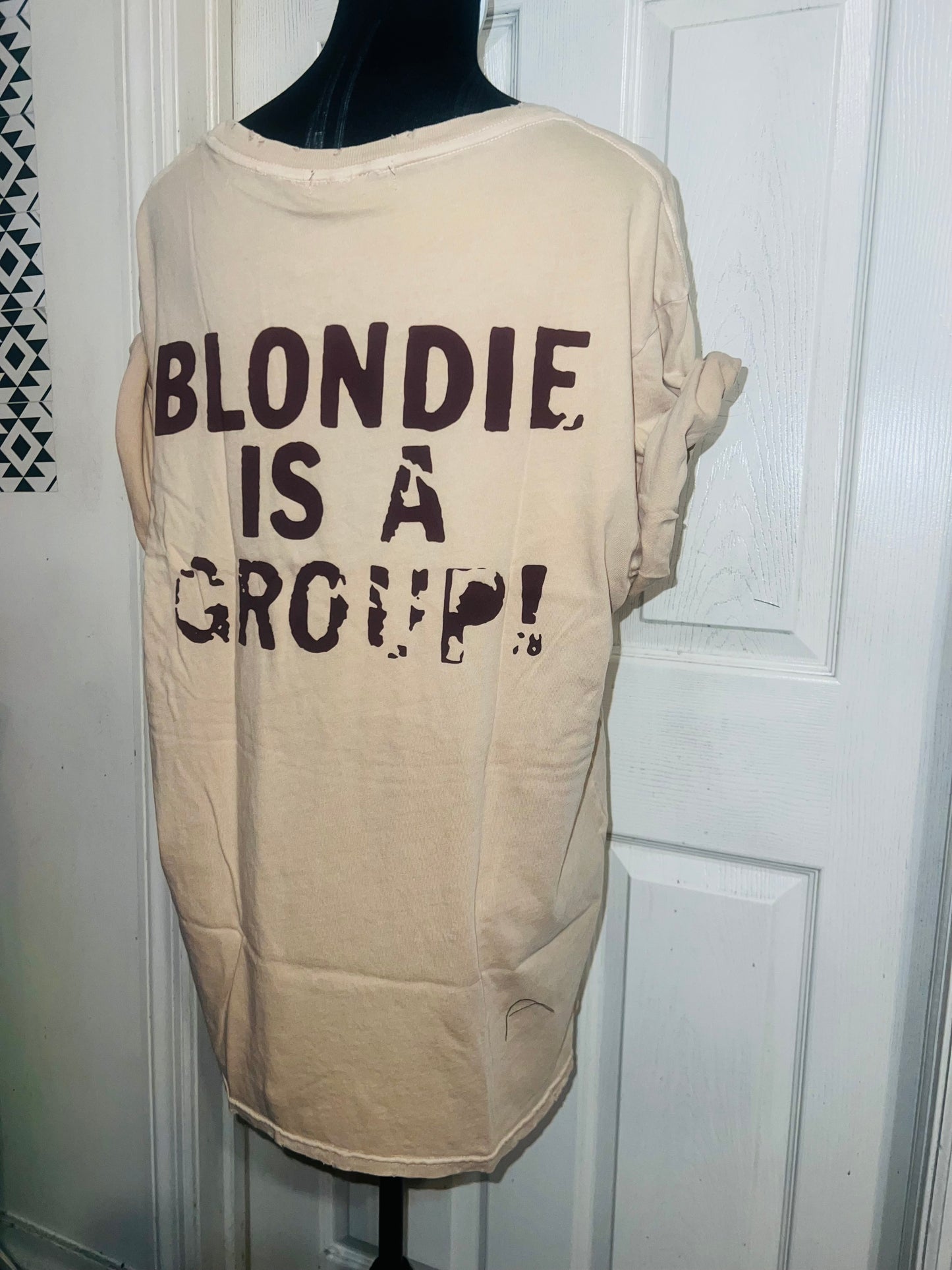 Blondie Double Sided Oversized Distressed Tee