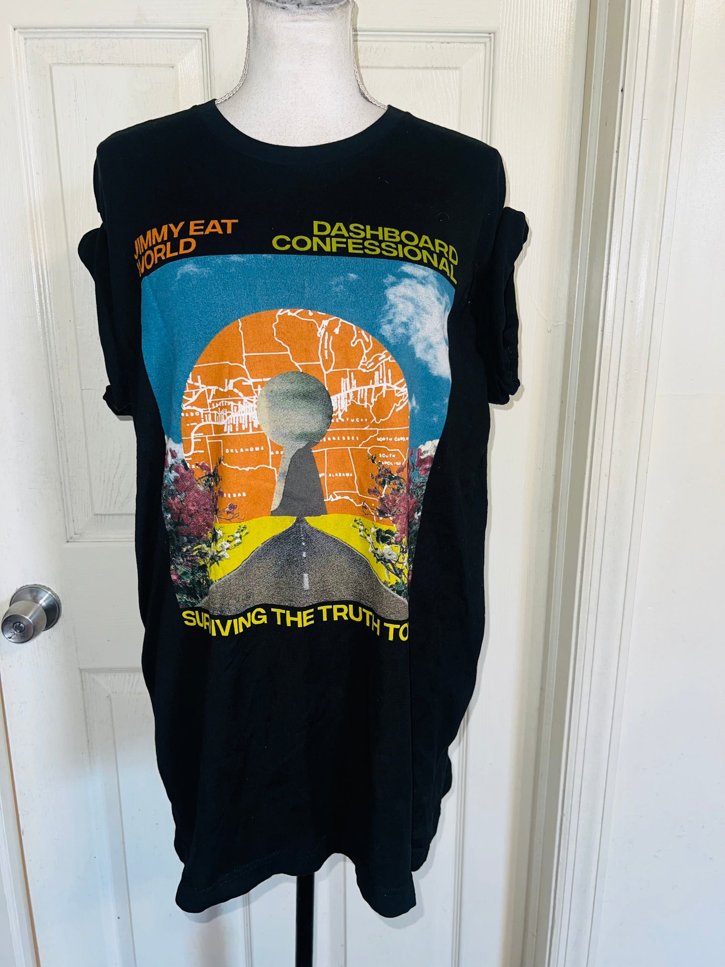 Dashboard Confessional / Jimmy Eat World Double Sided Distressed Tee