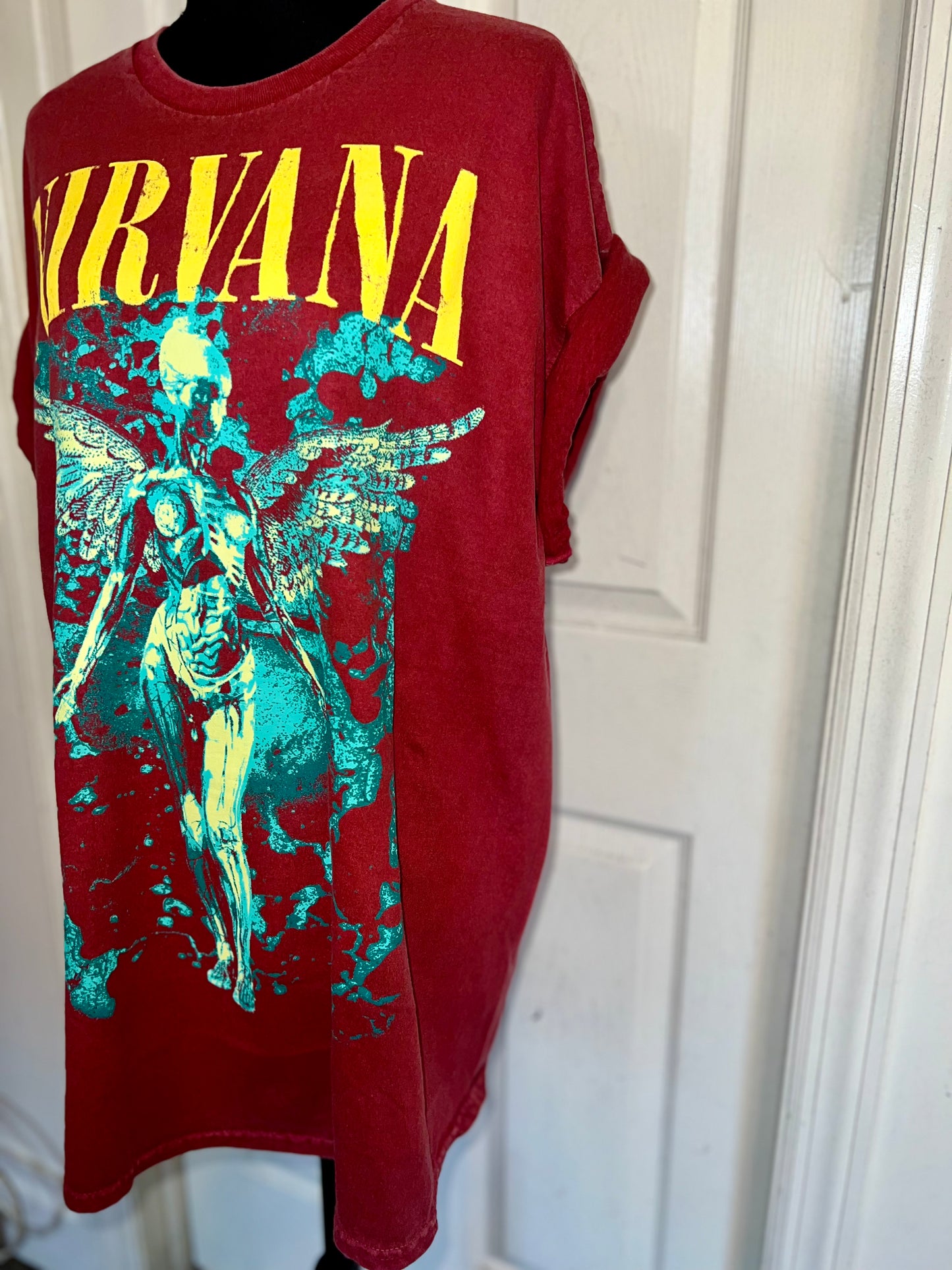 Nirvana Oversized Distressed Tee