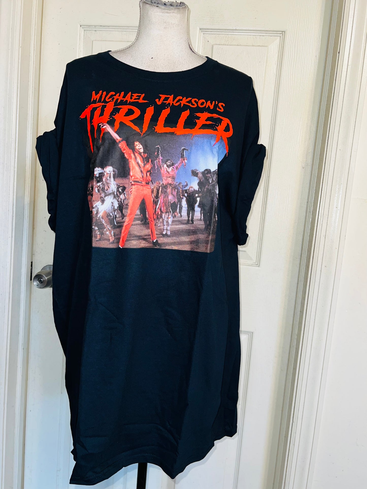 Michael Jackson Thriller Oversized Distressed Tee