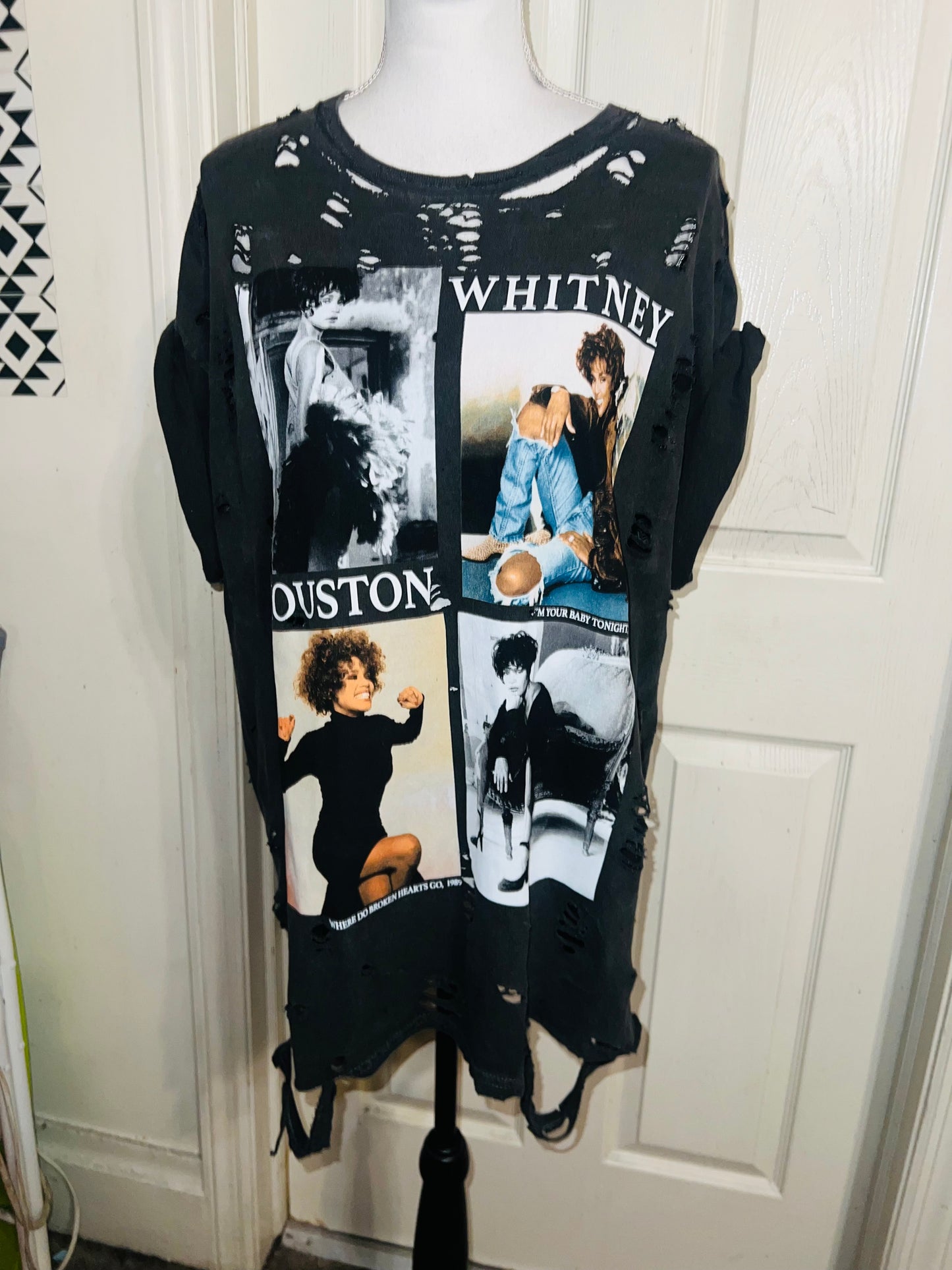 Whitey Houston Oversized Distressed Tee