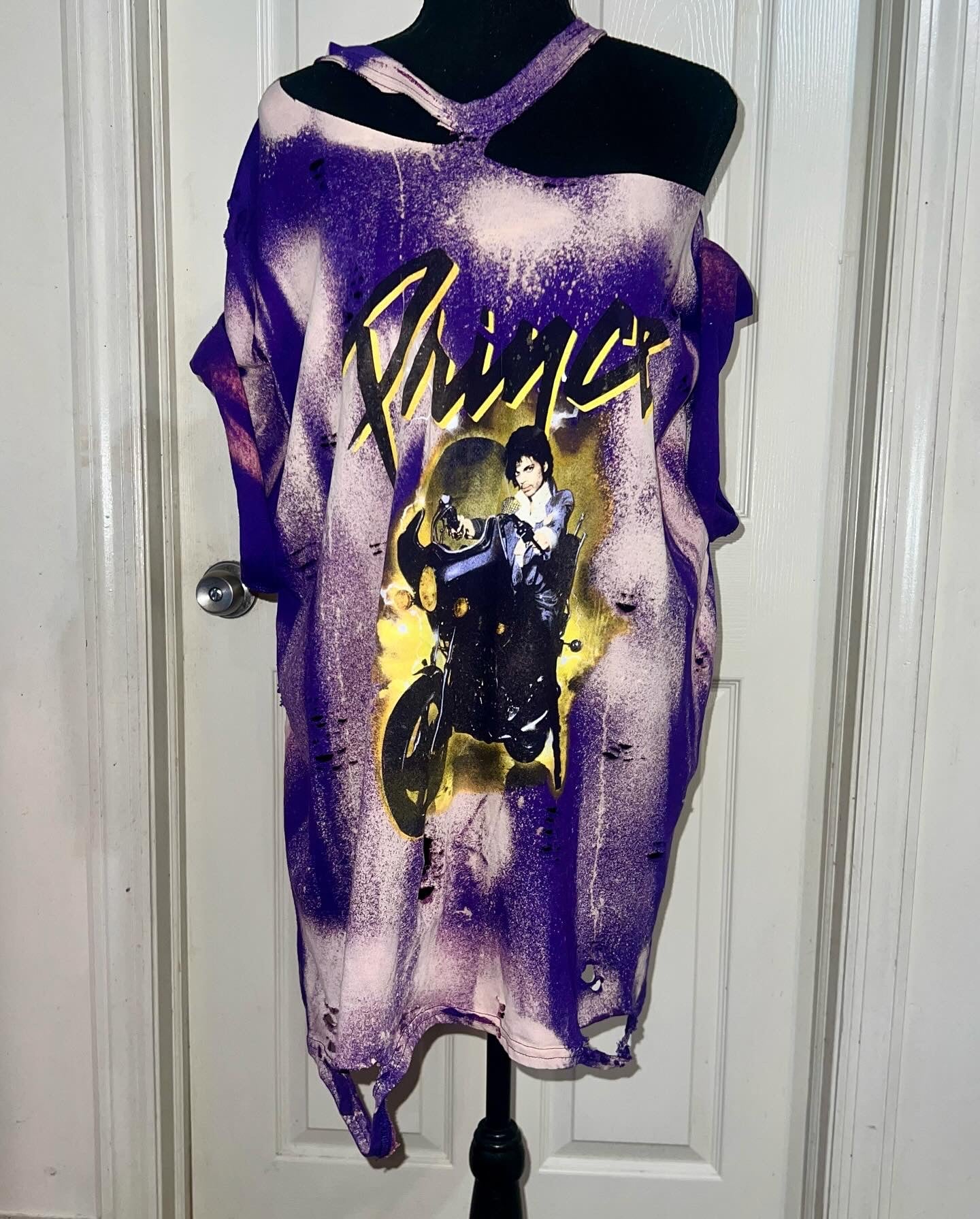 Prince Bleached Oversized Diss. Tee