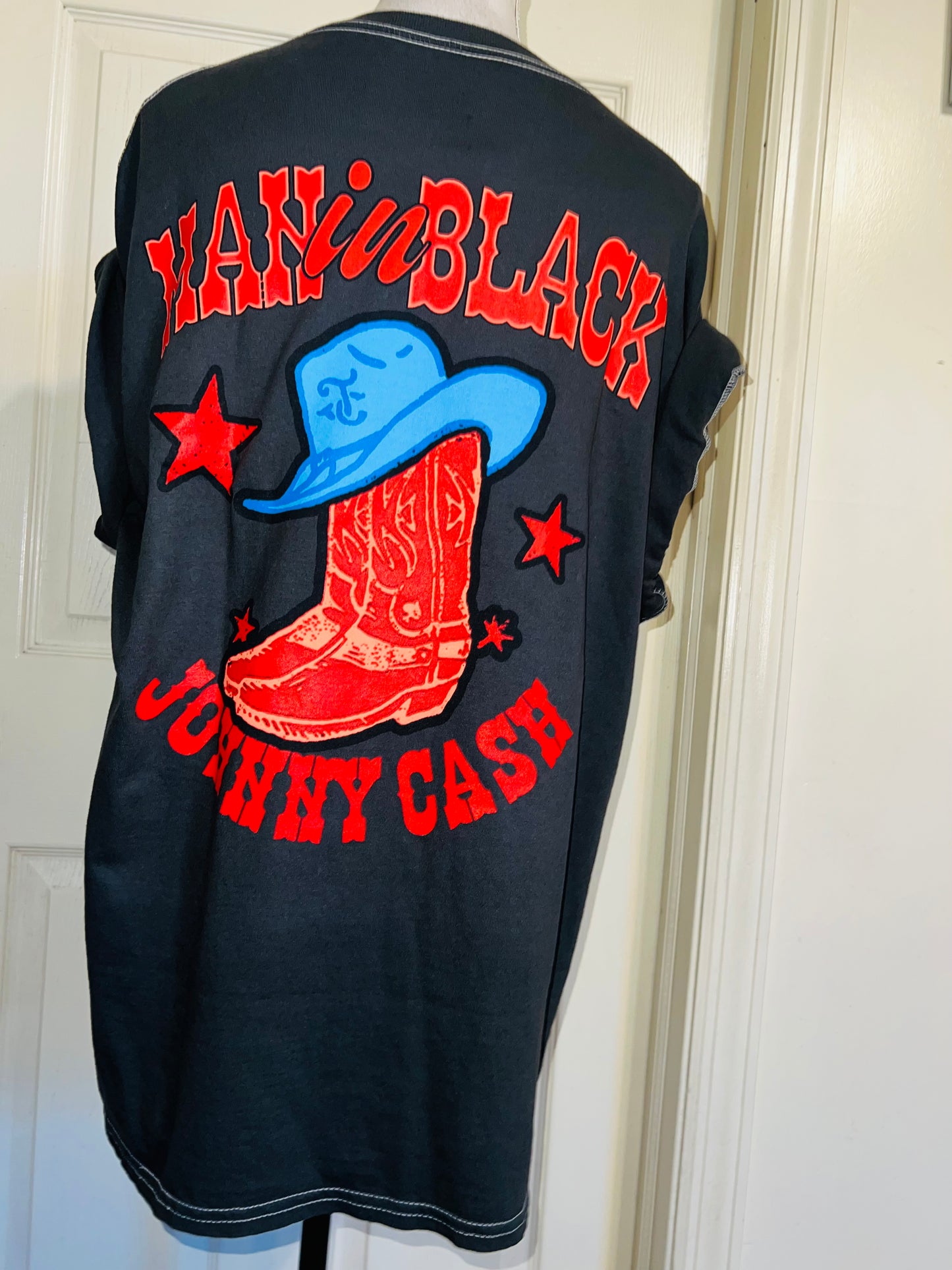 Johnny Cash Double Sided Oversized Distressed Tee