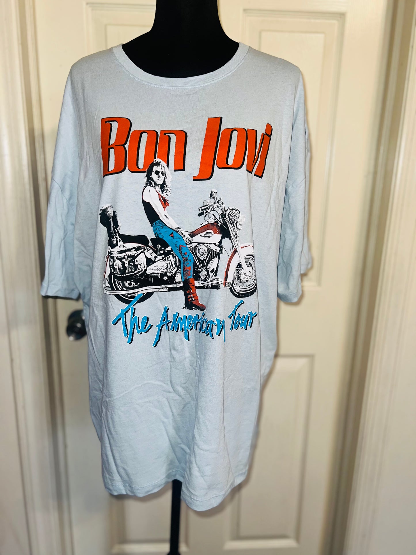 Bon Jovi Oversized Distressed Tee