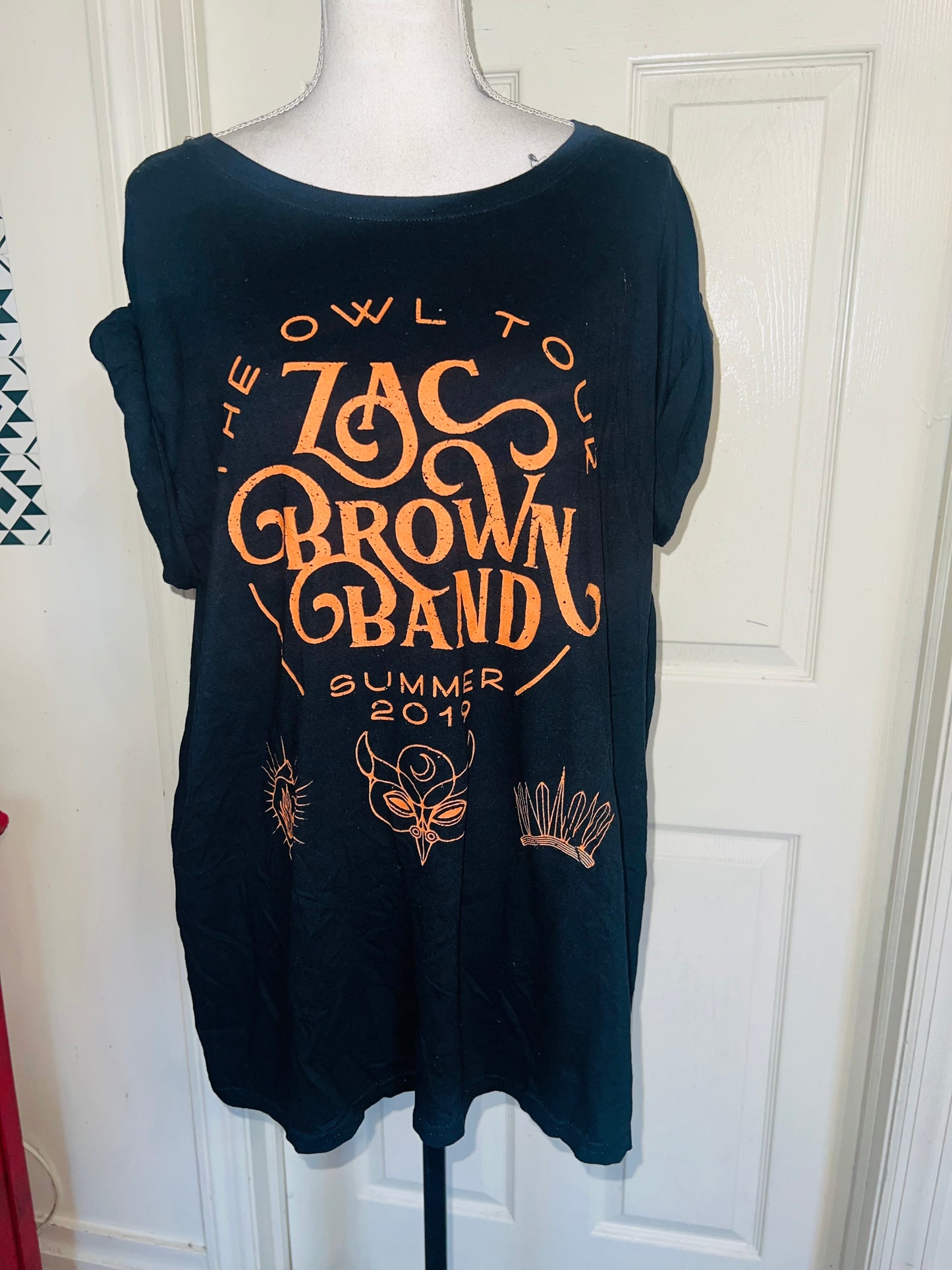 Zac Brown Band Double Sides Oversized Distressed Tee