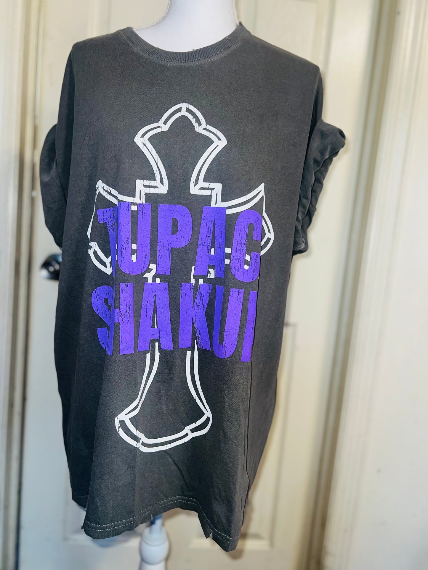 Tupac Shakur Double Sided Oversized Distressed Tee
