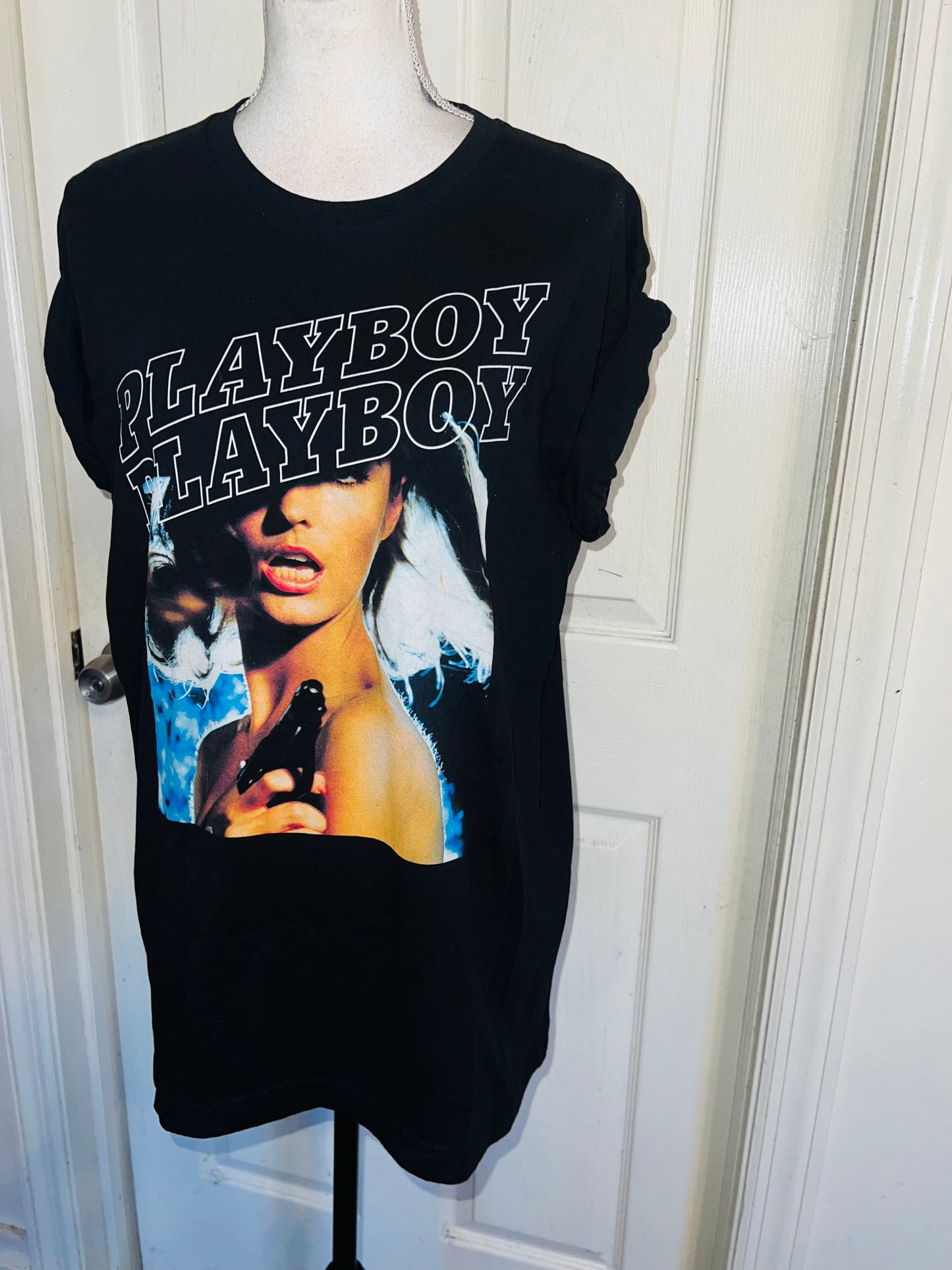 Playboy Oversized Distressed Tee