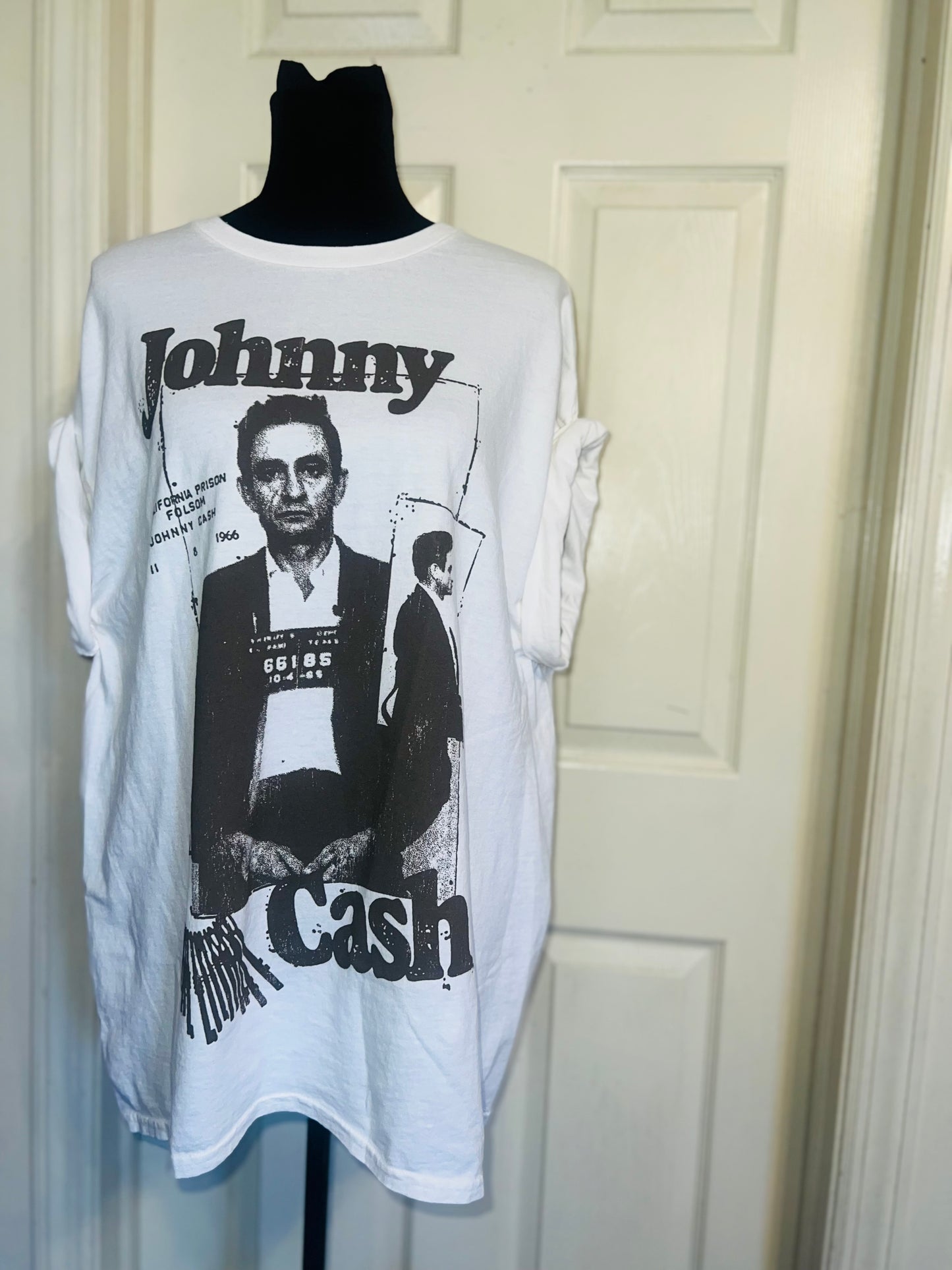 Johnny Cash Oversized Distressed Tee