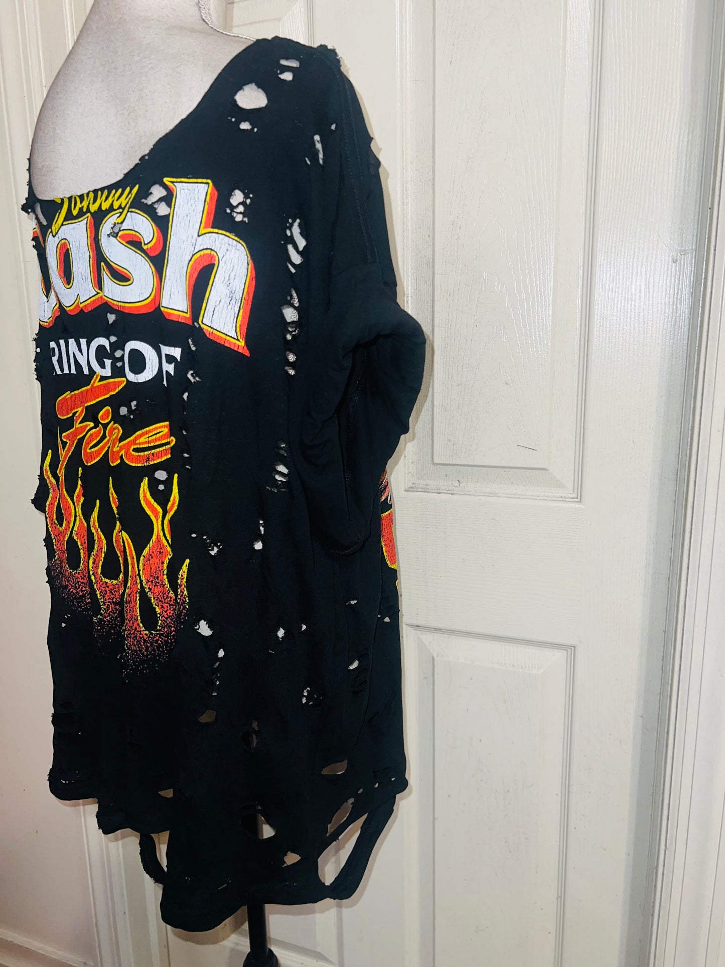 Johnny Cash Double Sided Oversized Distressed Tee