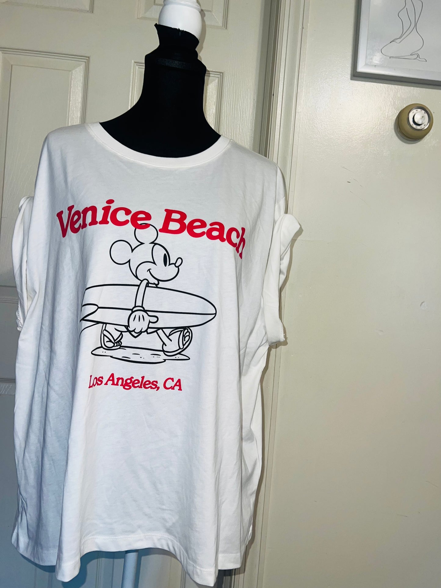 Mickey Mouse Oversized Distressed Tee