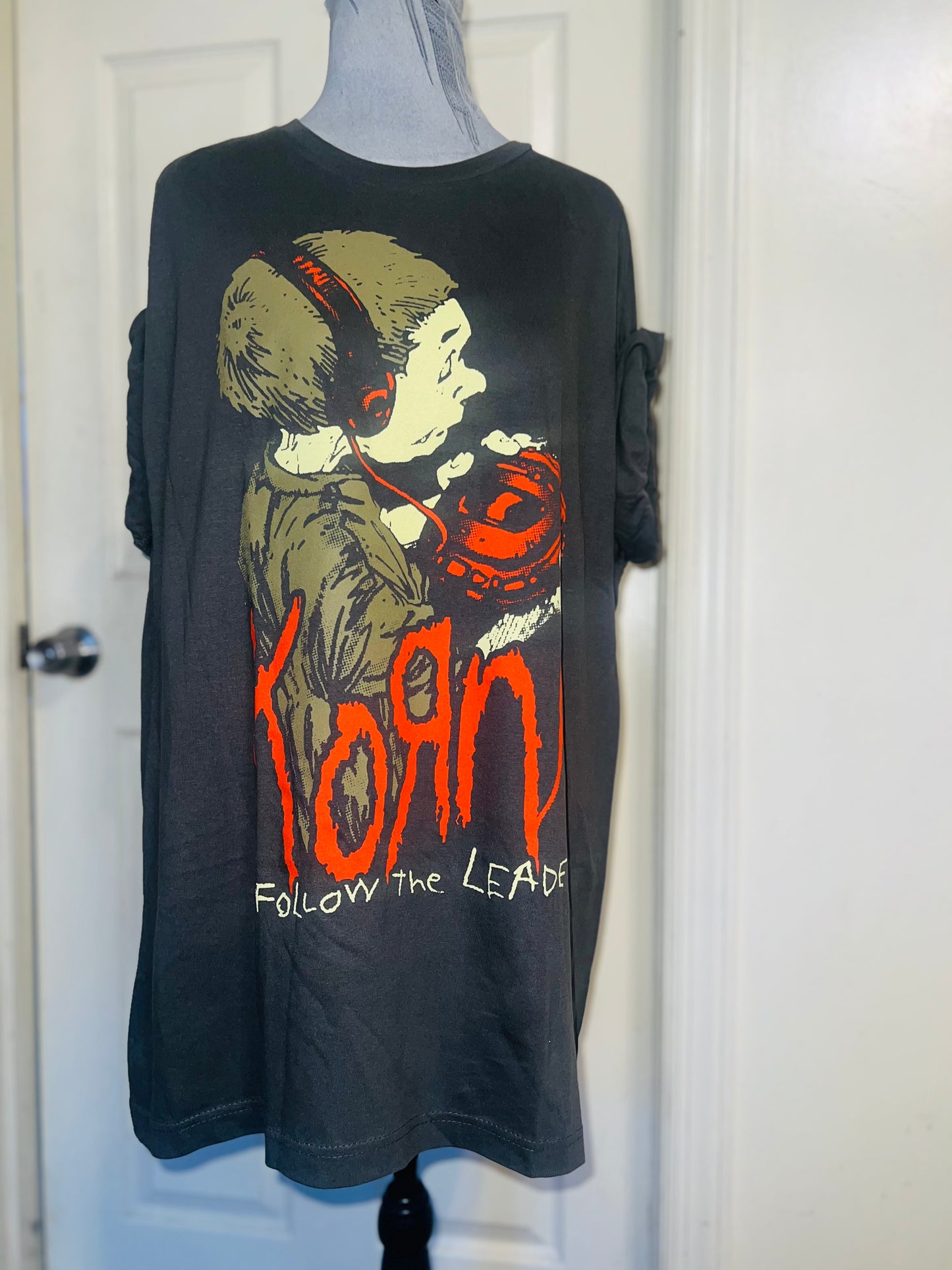 Korn Double Sided Oversized Distressed Tee