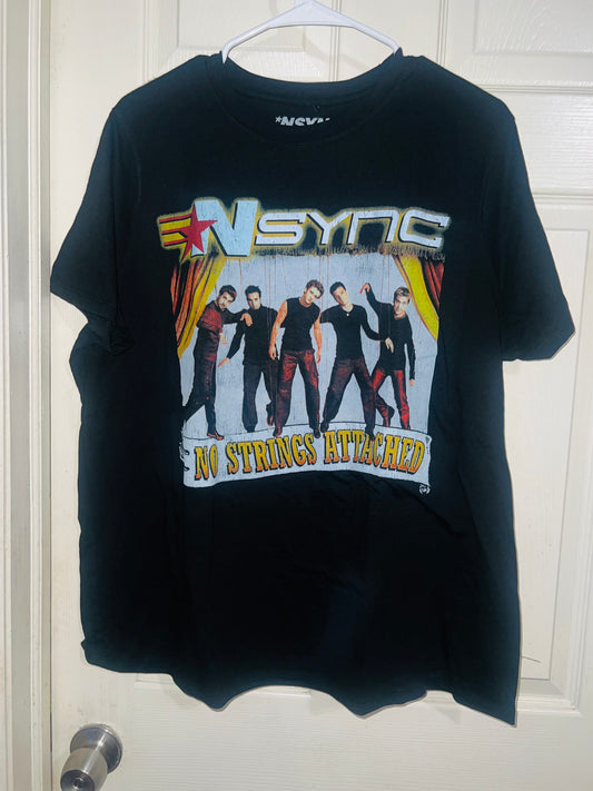 NSYNC No Strings Oversized Distressed Tee