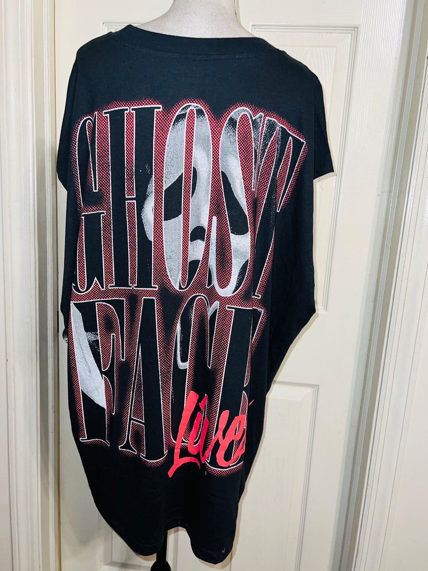 Scream Ghost Face Double Sided Oversized Distressed Tank