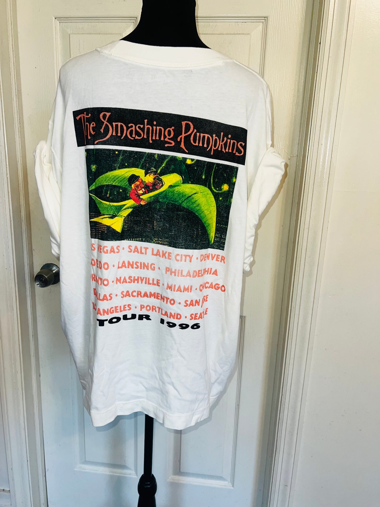 The Smashing Pumpkins Double Sided Oversized Distressed Tee