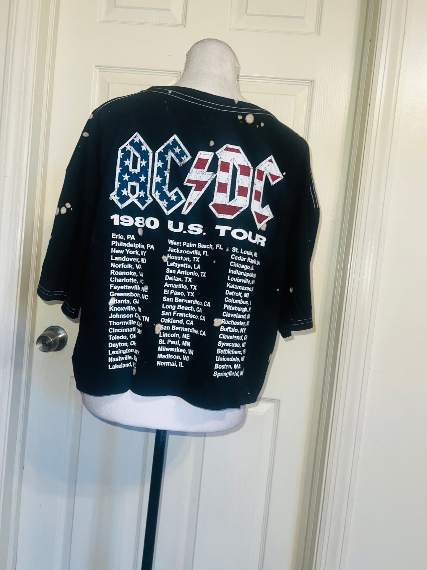AC/DC Oversized Distressed Tee