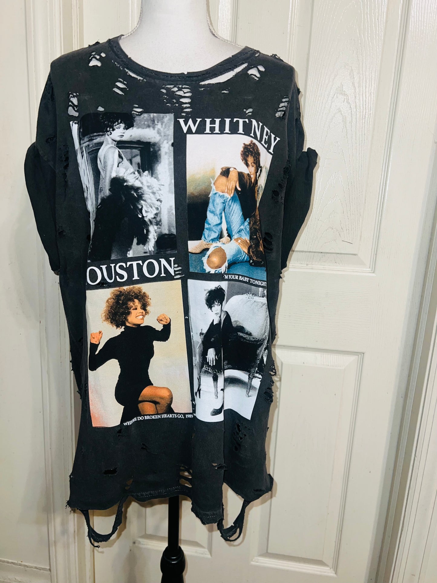 Whitey Houston Oversized Distressed Tee