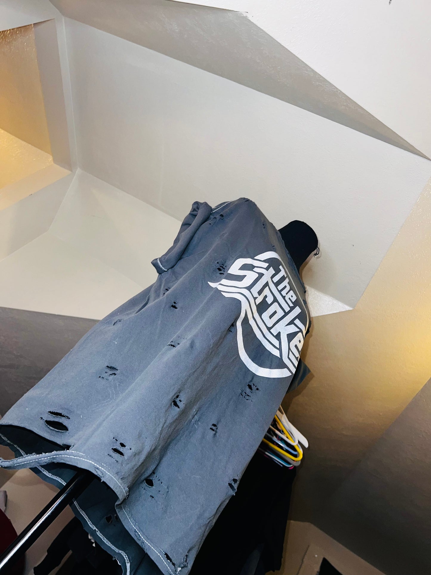 The Strokes Oversized Distressed Tee