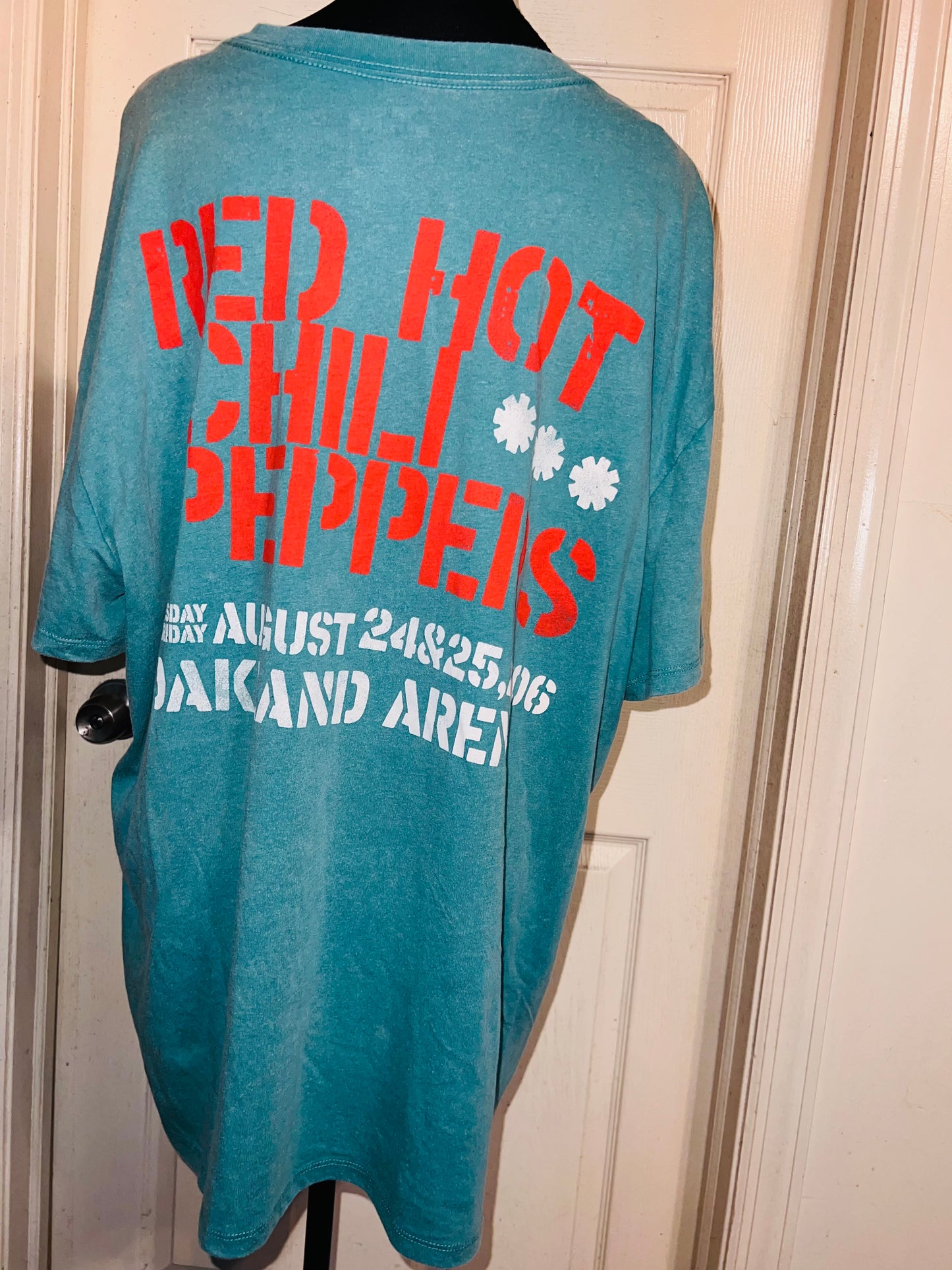 Red Hot Chili Peppers Double Sided Oversized Distressed Tee