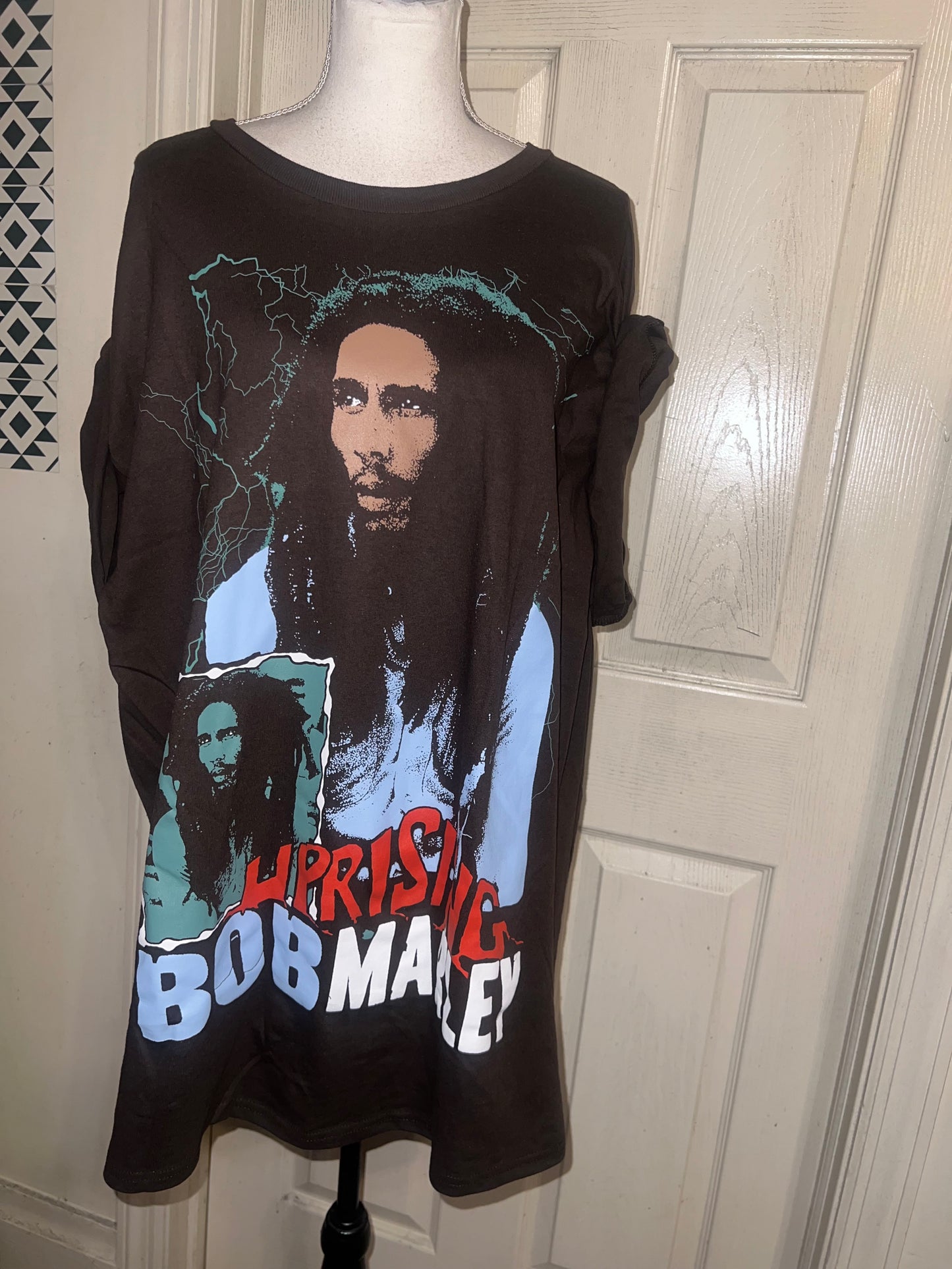 Bob Marley Oversized Distressed Tee
