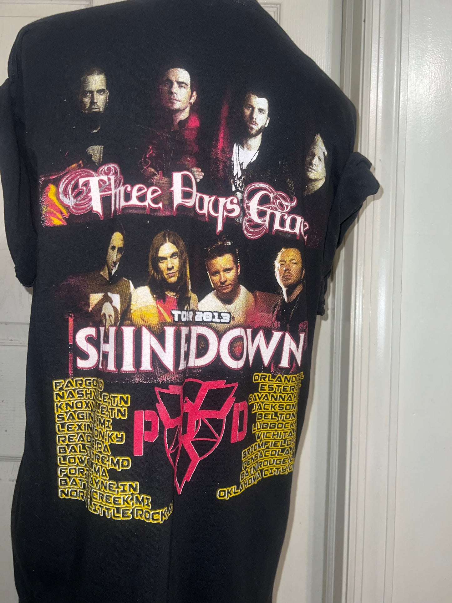 Vintage Shinedown/Three Days Grace Double Sided Oversized Tee