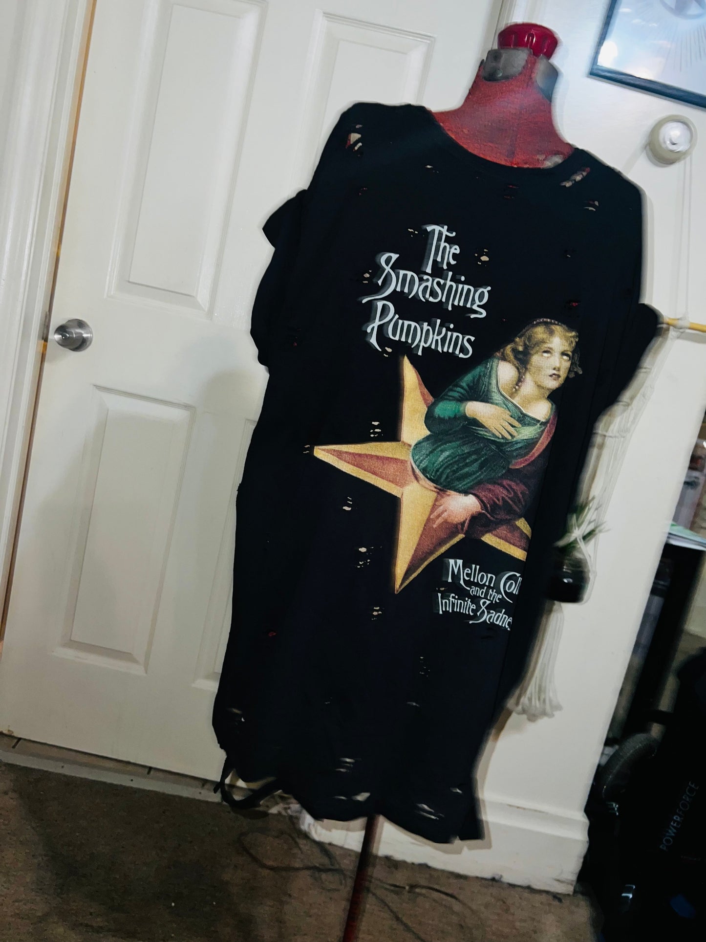 Smashing Pumpkins Oversized Distressed Tee
