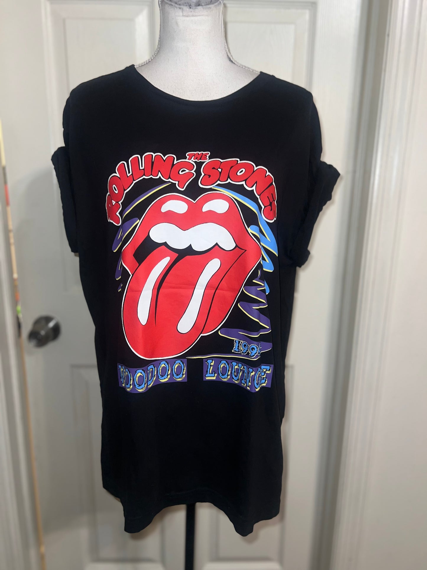 The Rolling Stones Double Sided Oversized Distressed Tee