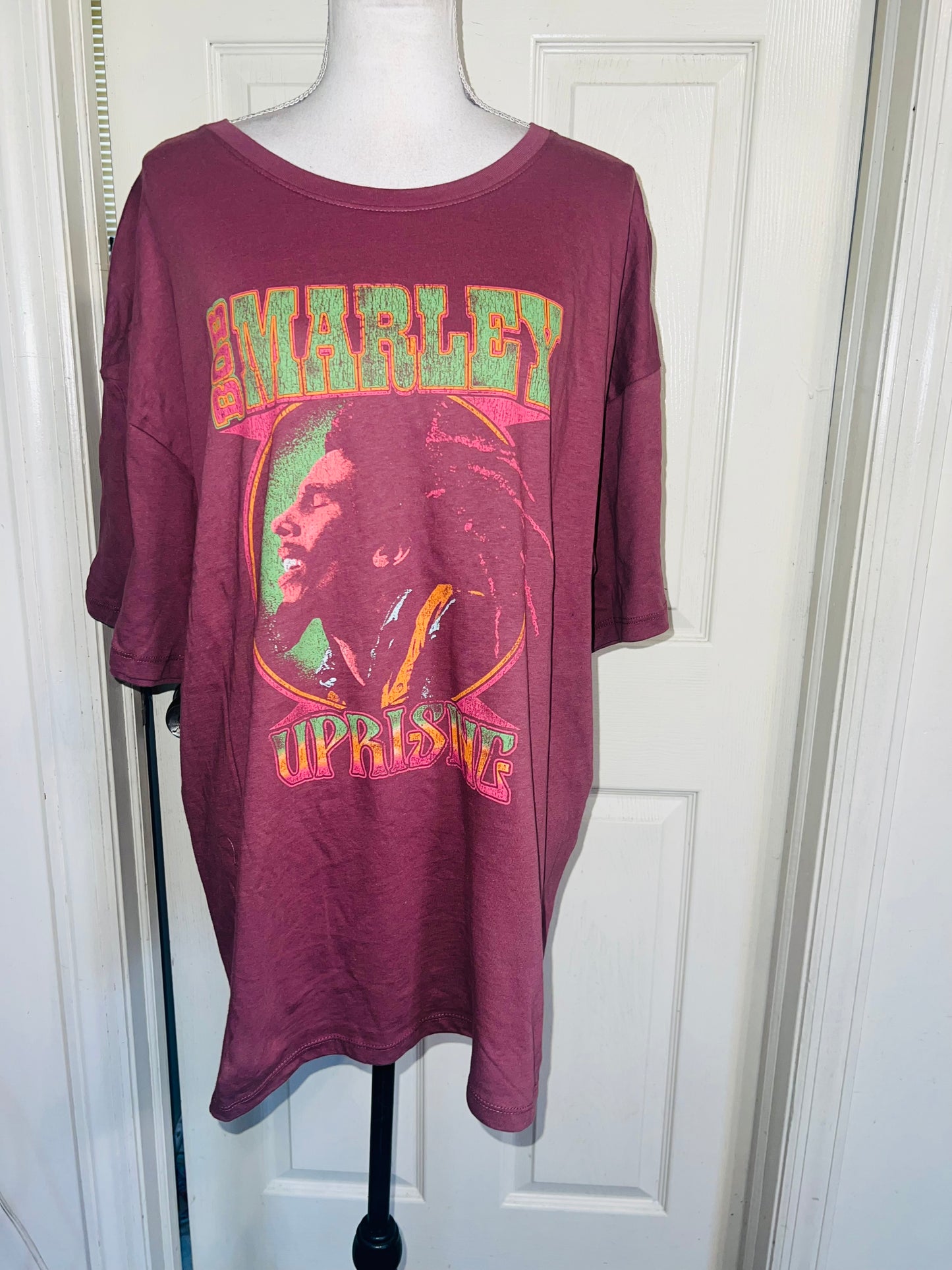 Bob Marley Oversized Distressed Tee