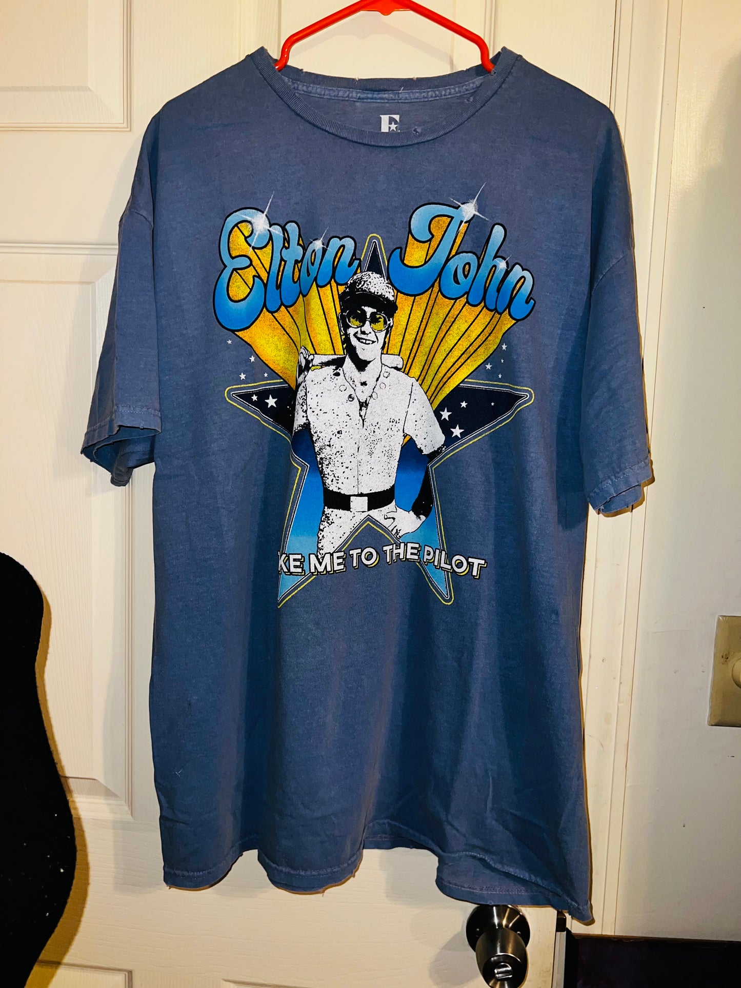 Elton John Oversized Distressed Tee