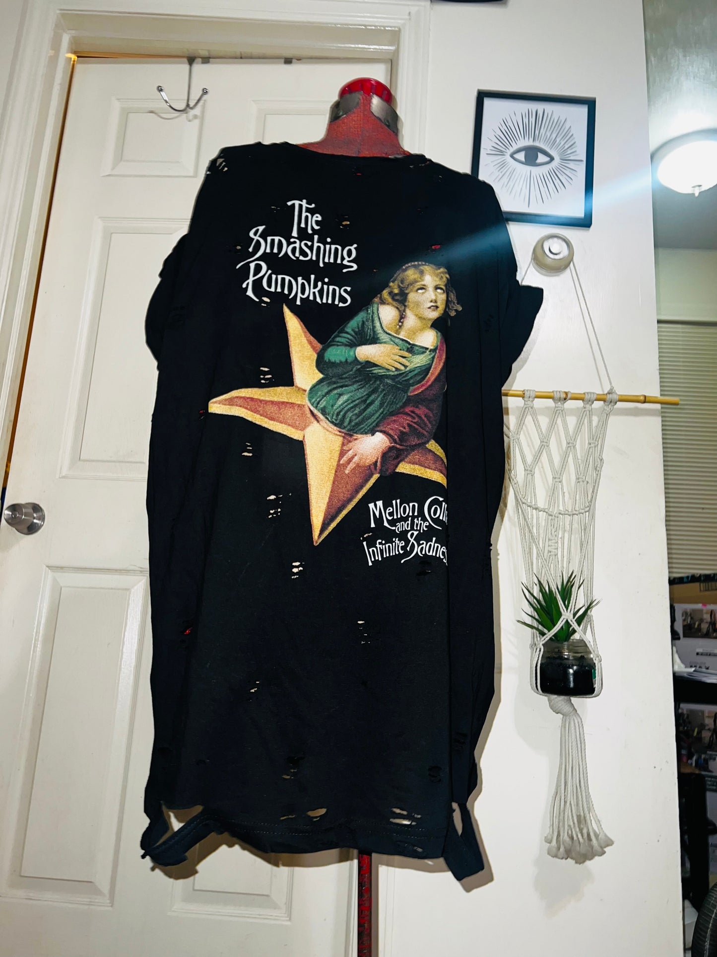 Smashing Pumpkins Oversized Distressed Tee