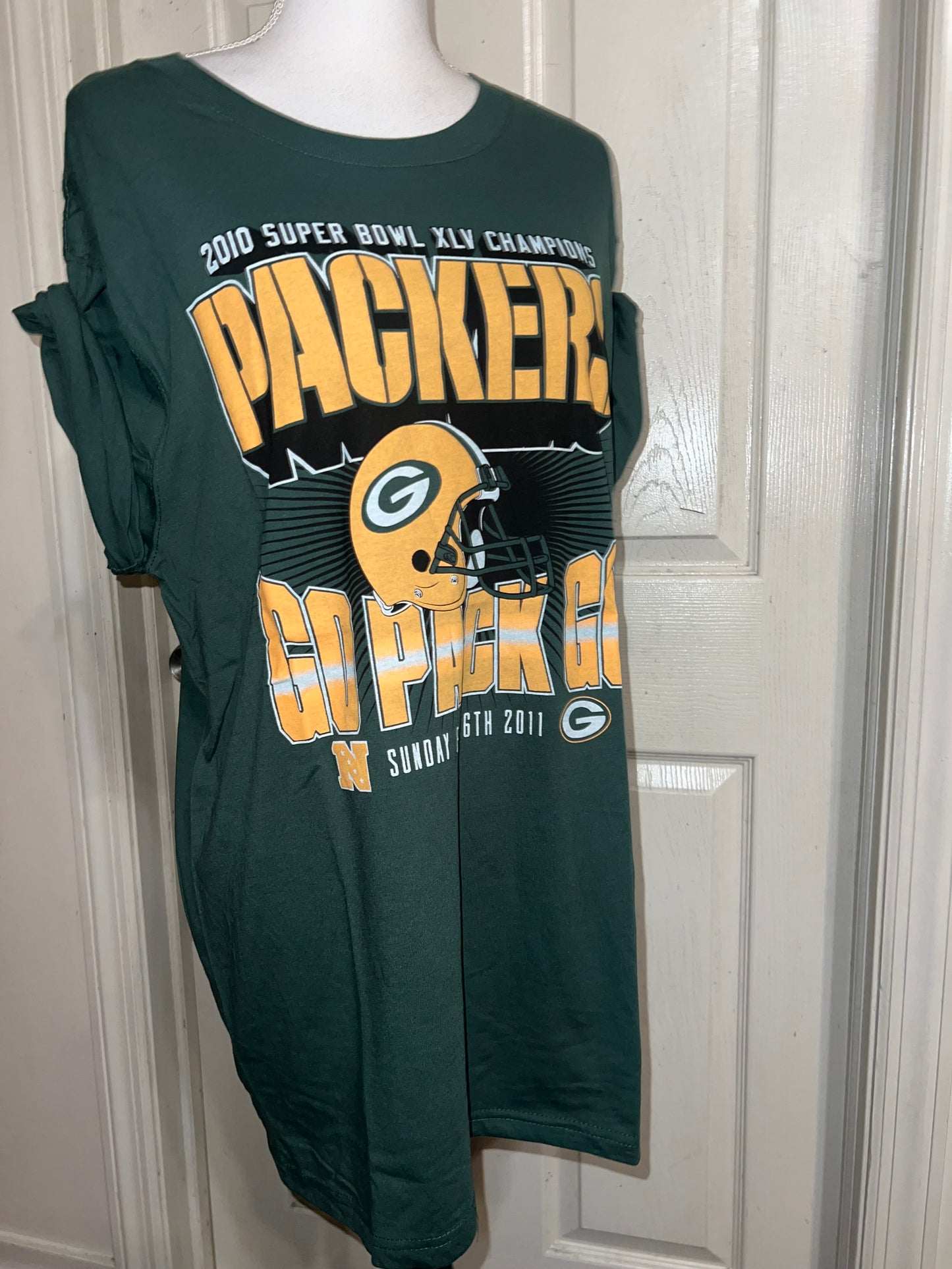 Green Bay Packers Oversized Distressed Tee