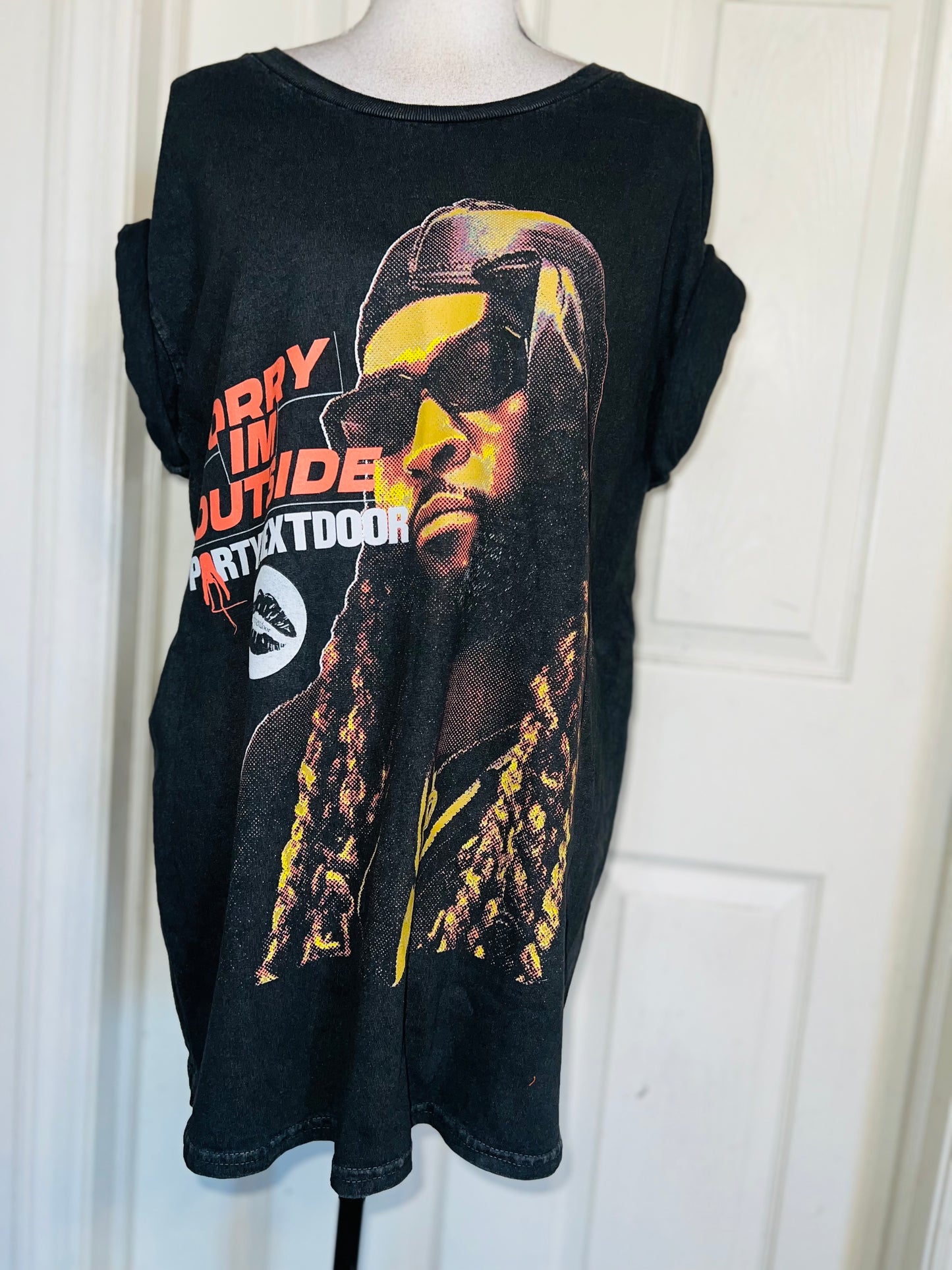 PartyNextDoor Oversized Distressed Tee