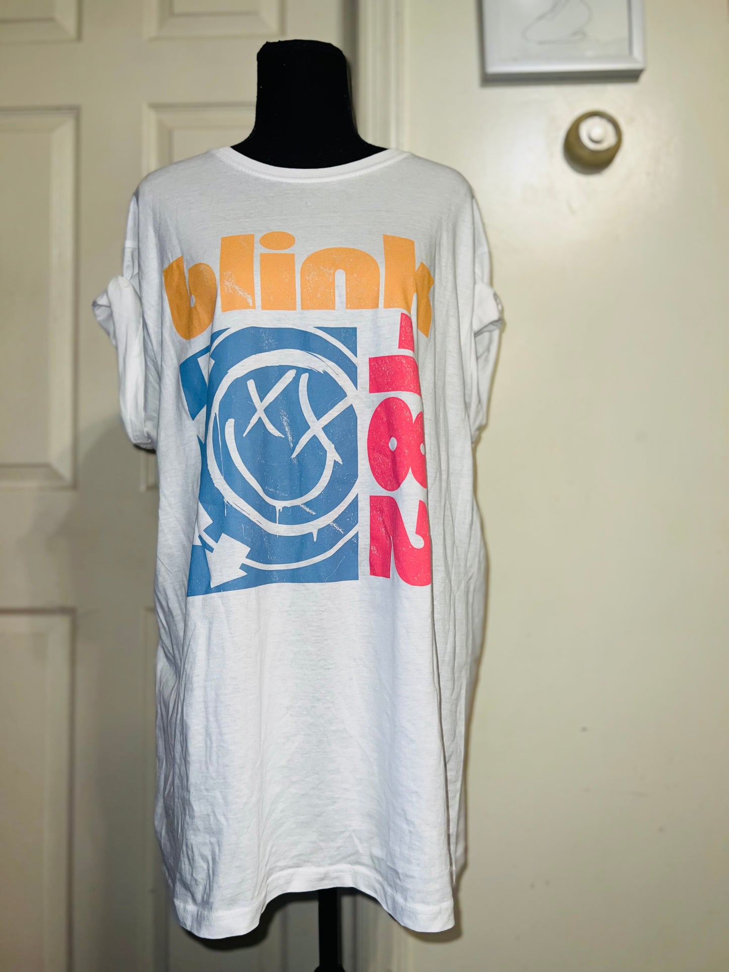Blink 182 Oversized Distressed Tee