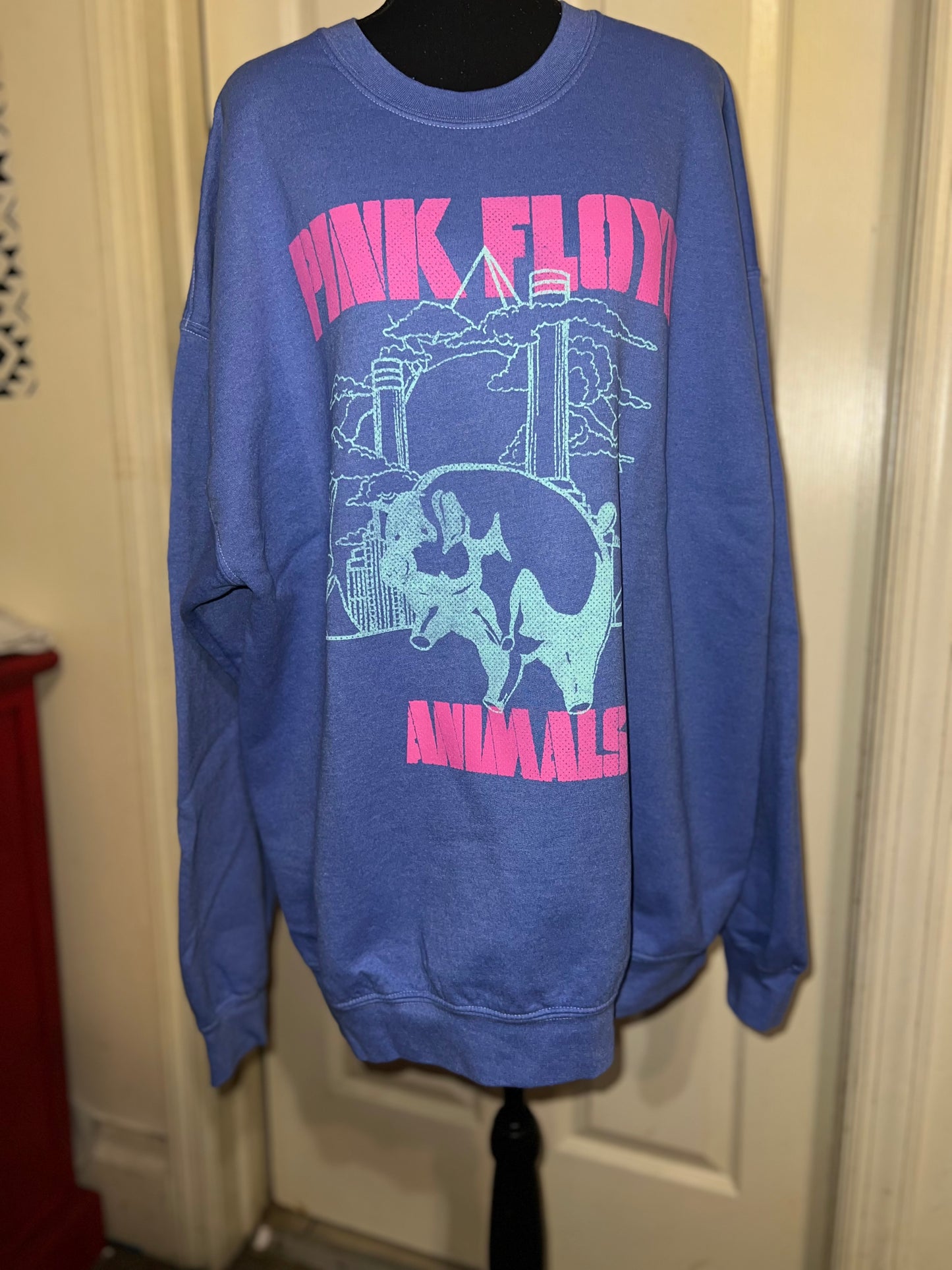 Pink Floyd Animals Oversized Distressed Sweatshirt