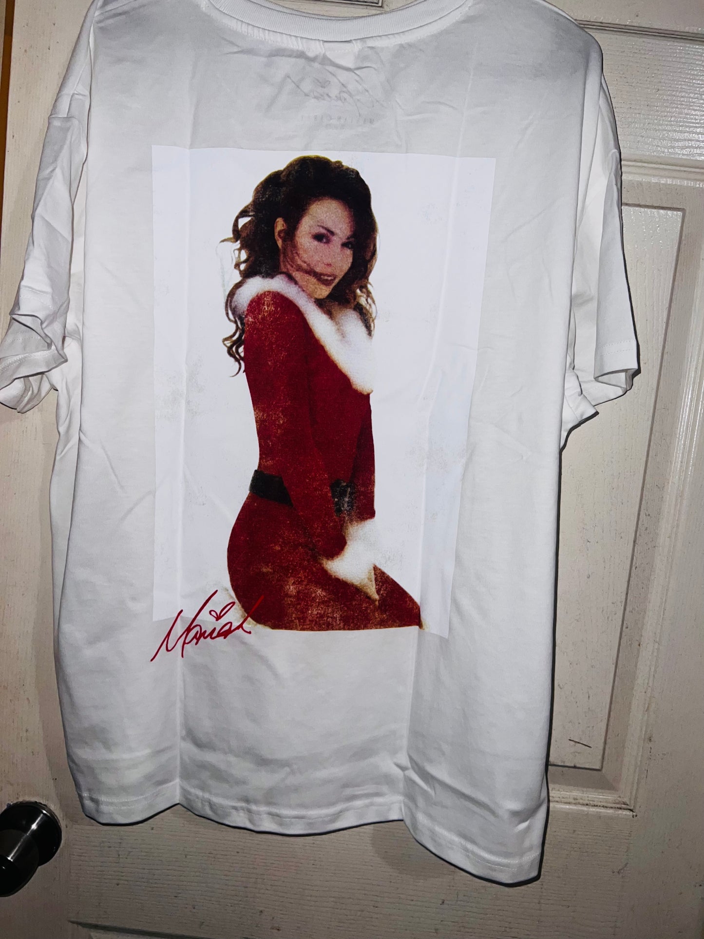 Mariah Carey Christmas Double Sided Distressed Tee