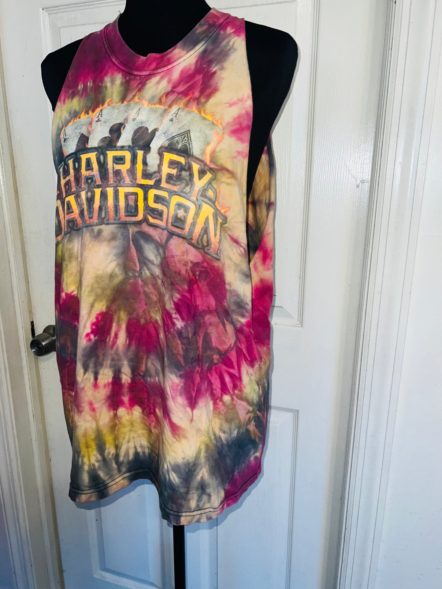 Harley Davidson Double Sided Oversized Distressed Tank