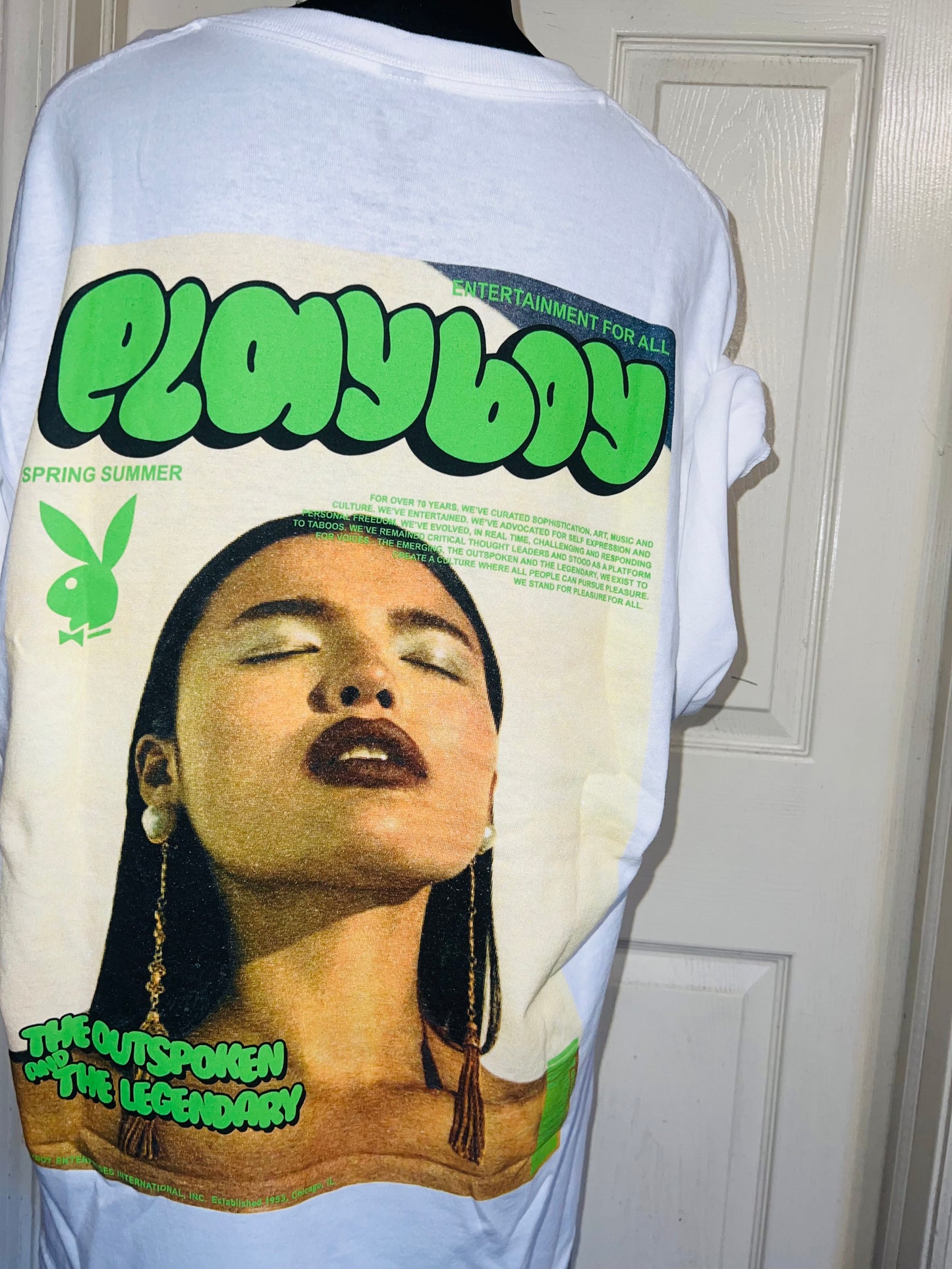Playboy Double Sided Oversized Distressed Tee