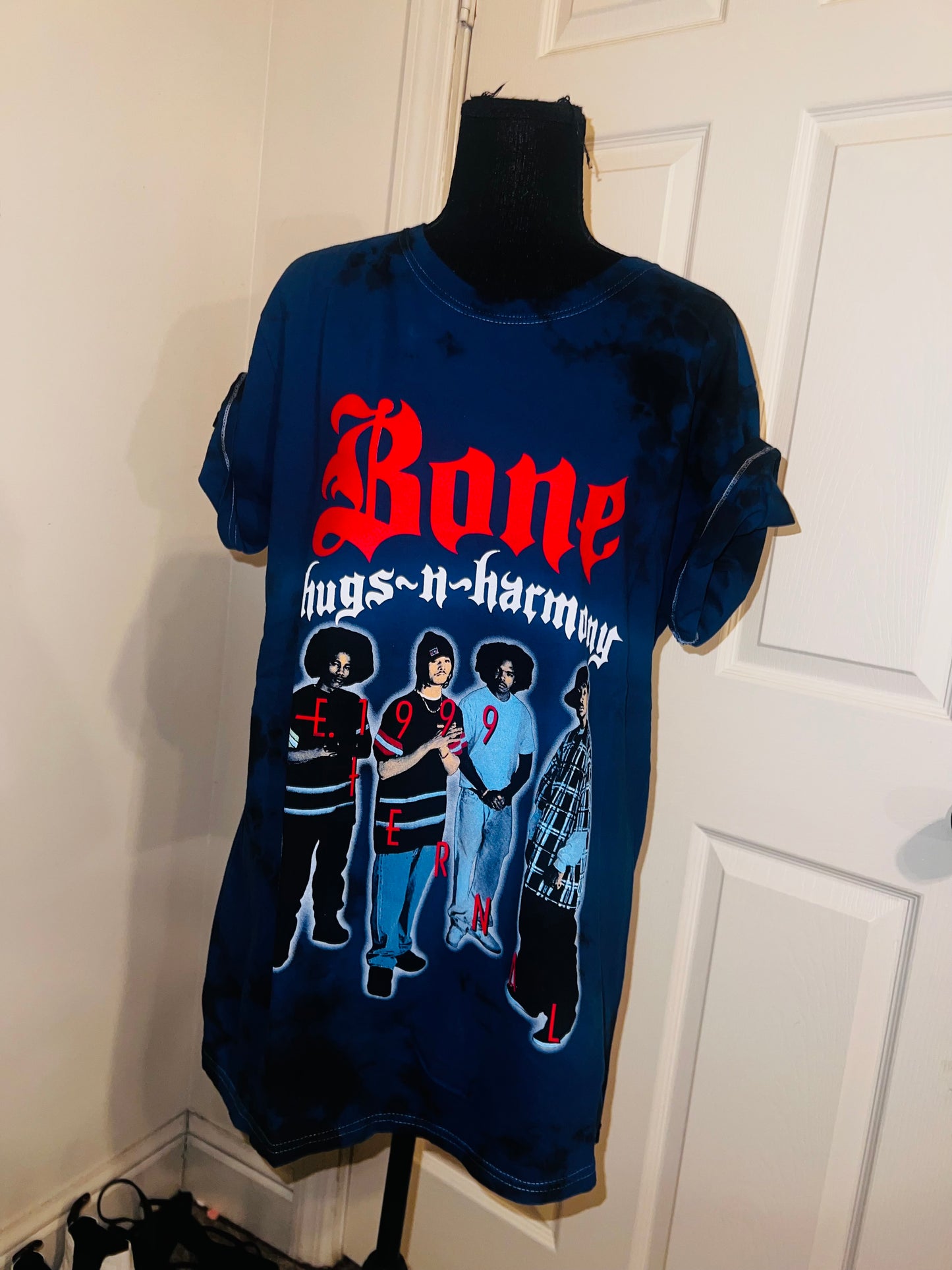 Bone Thugs n Harmony Tie Dyed Oversized Distressed Tee
